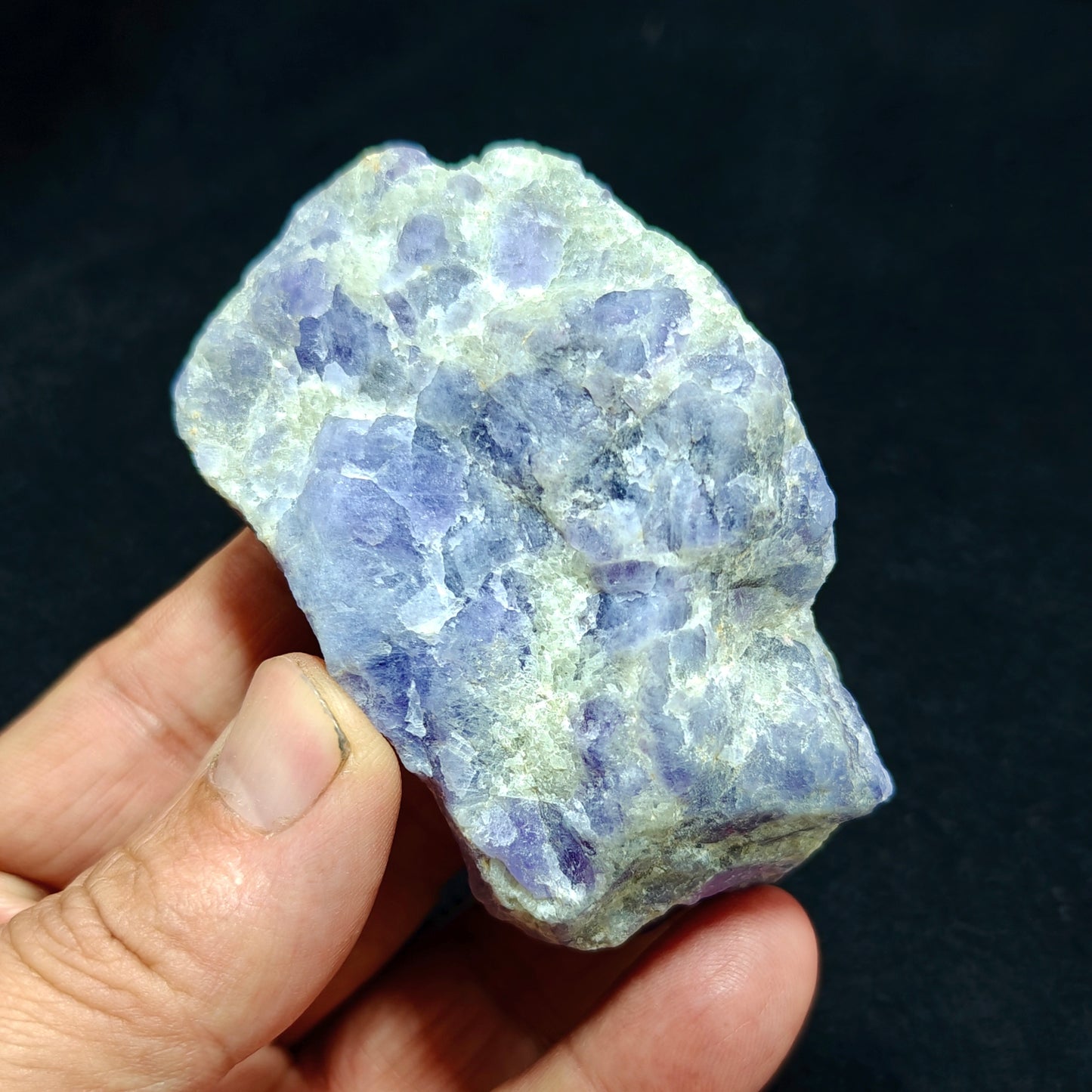 An amazing specimen hackmanite on matrix highly Tenebrescent 145 grams