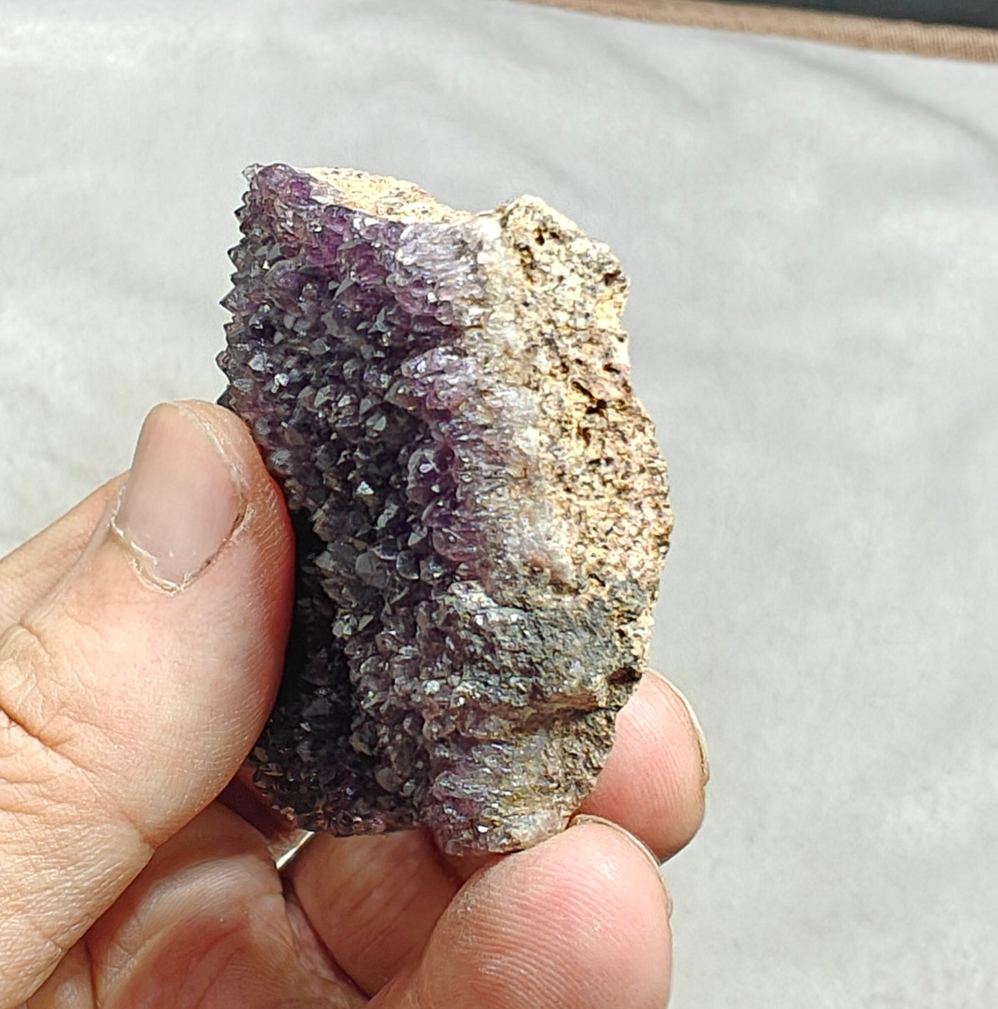 Drusy Amethyst crystals Cluster 73 grams