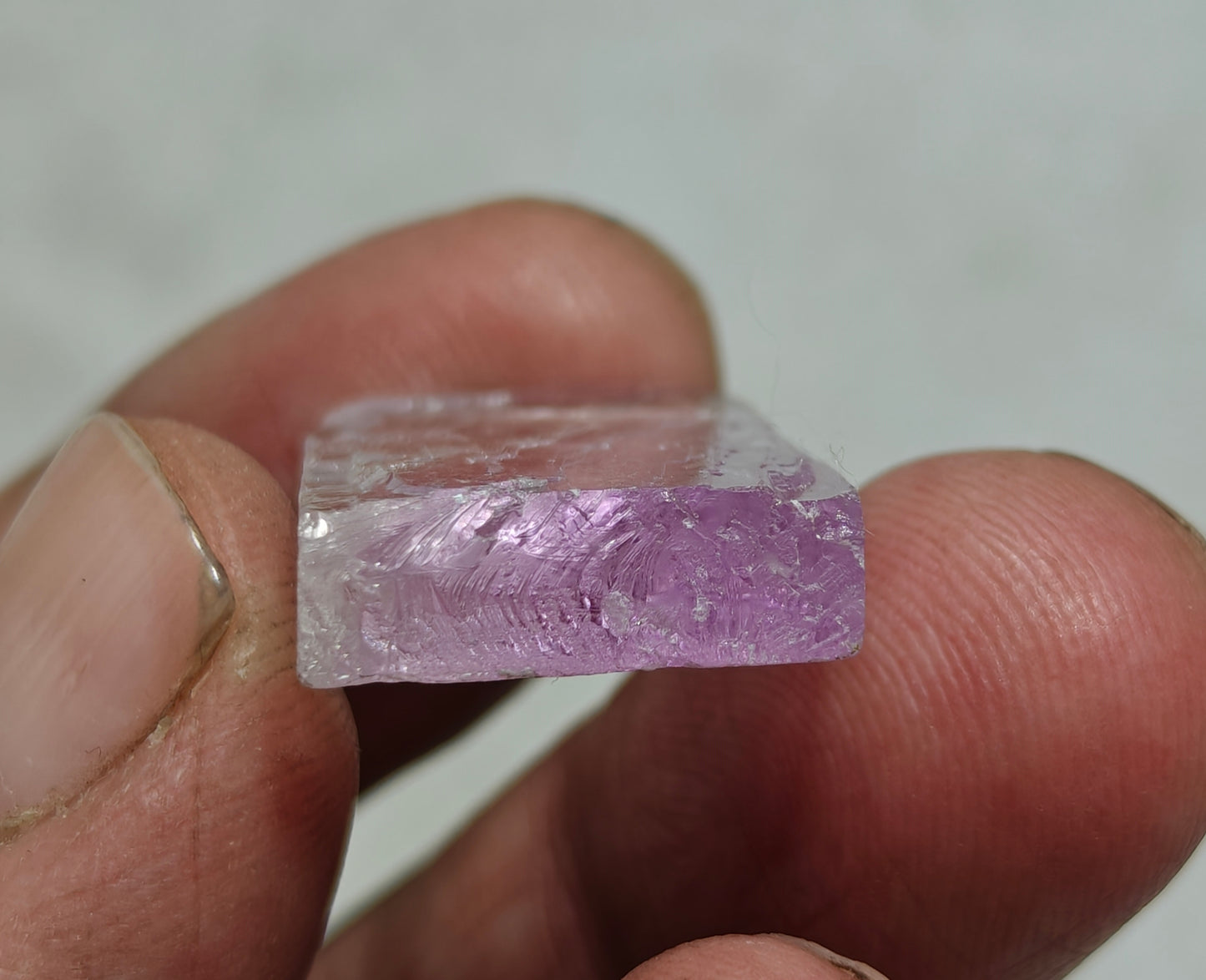 Rocks Gems Minerals Crystals Stones: Terminated bicolor crystal of specimen spodumene kunzite 8.9 grams