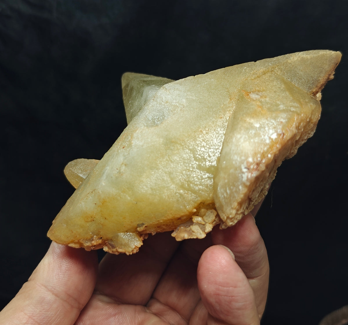 Natural Dogtooth calcite cluster beautiful terminations 415 grams