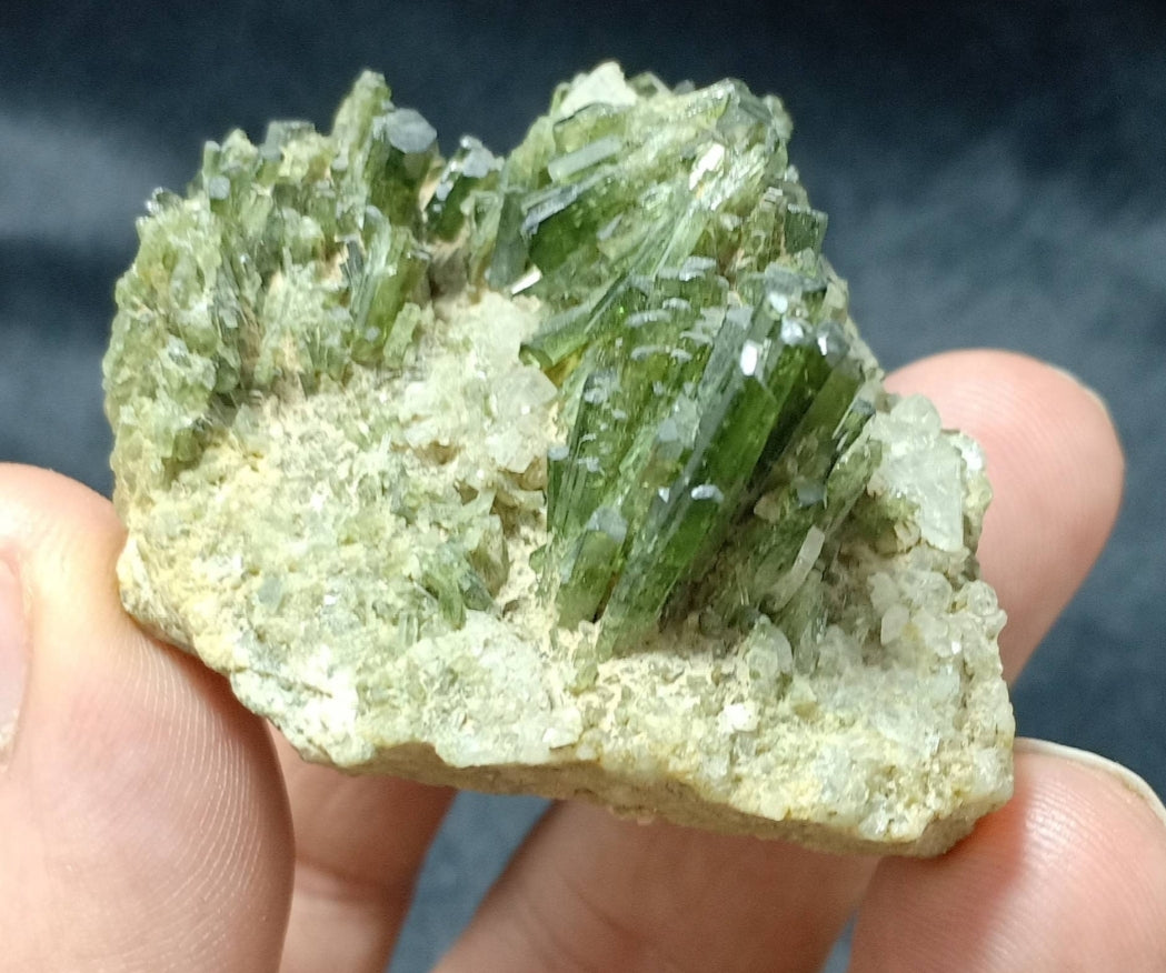 An amazing specimen of diopside cluster on matrix  77 grams