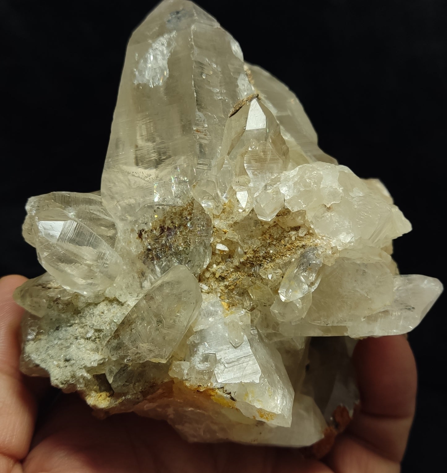 Natural terminated Quartz Specimen with Siderite 762 grams