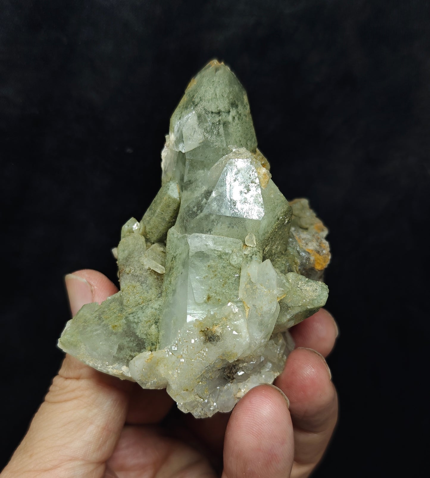 Chlorite Quartz cluster 217 grams