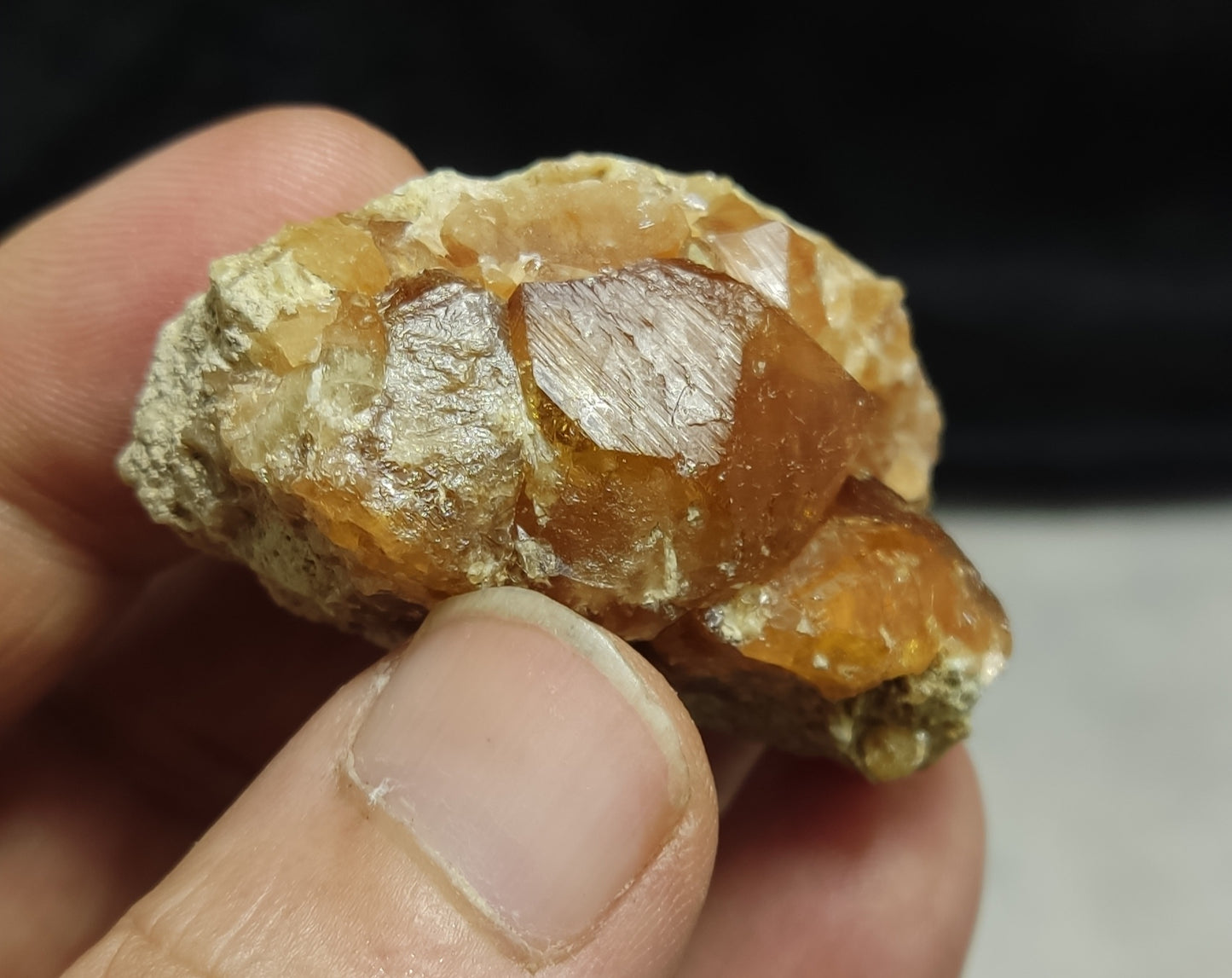 Garnet Variety Hessonite On Matrix 60 grams