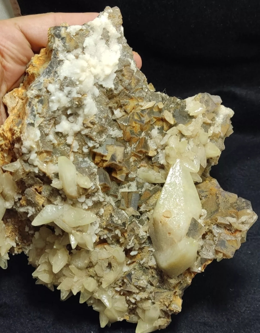 Large Combo fluorite calcite specimen 2500 grams