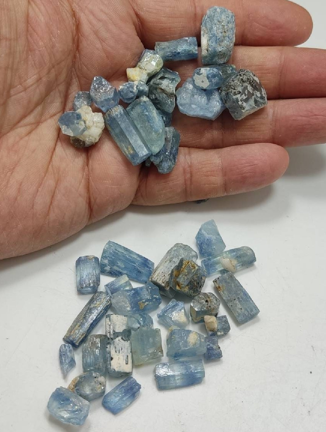 Aquamarine crystals lot 73 grams