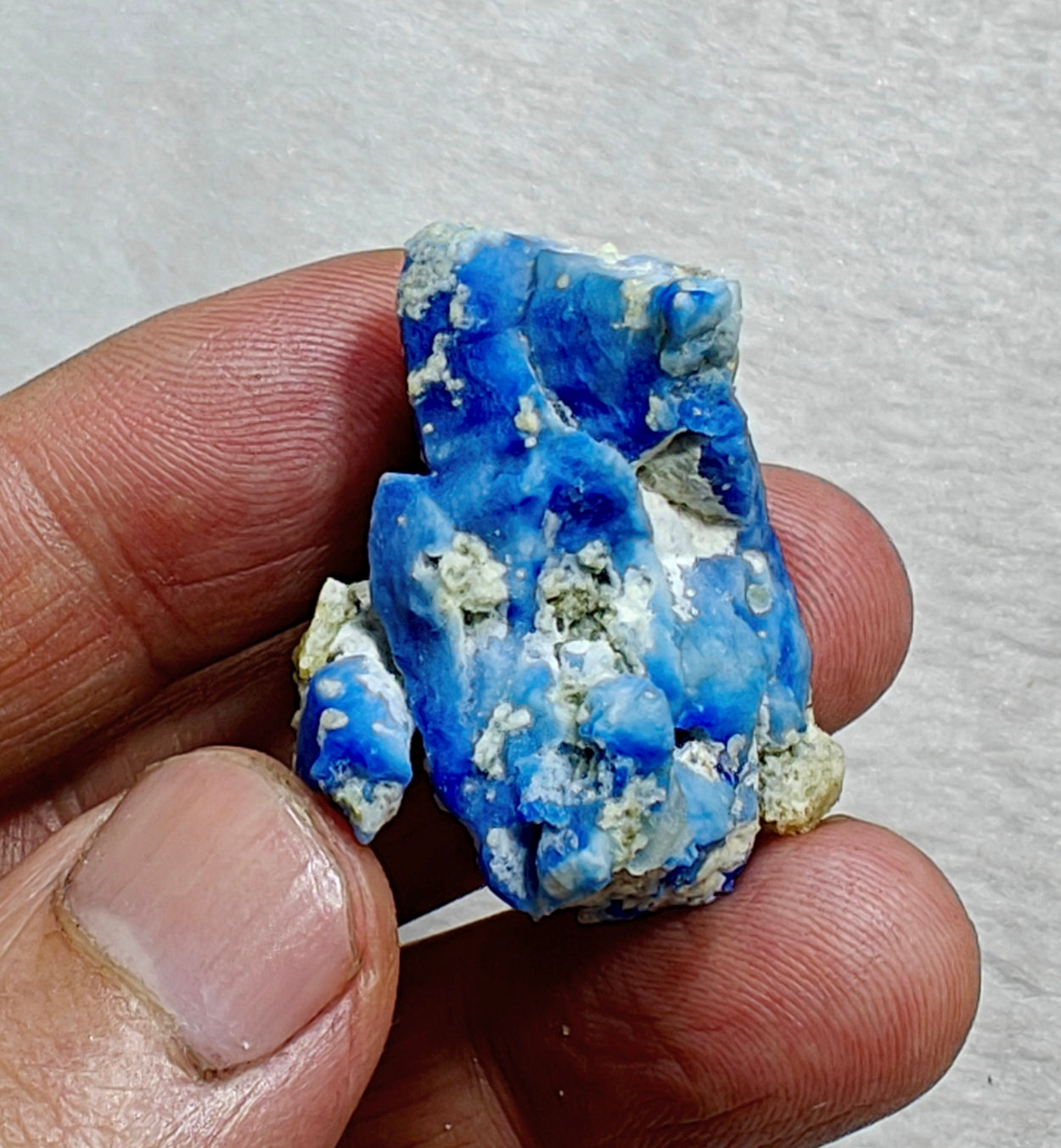 Afghanite Fluorescent specimen with calcite  19 grams