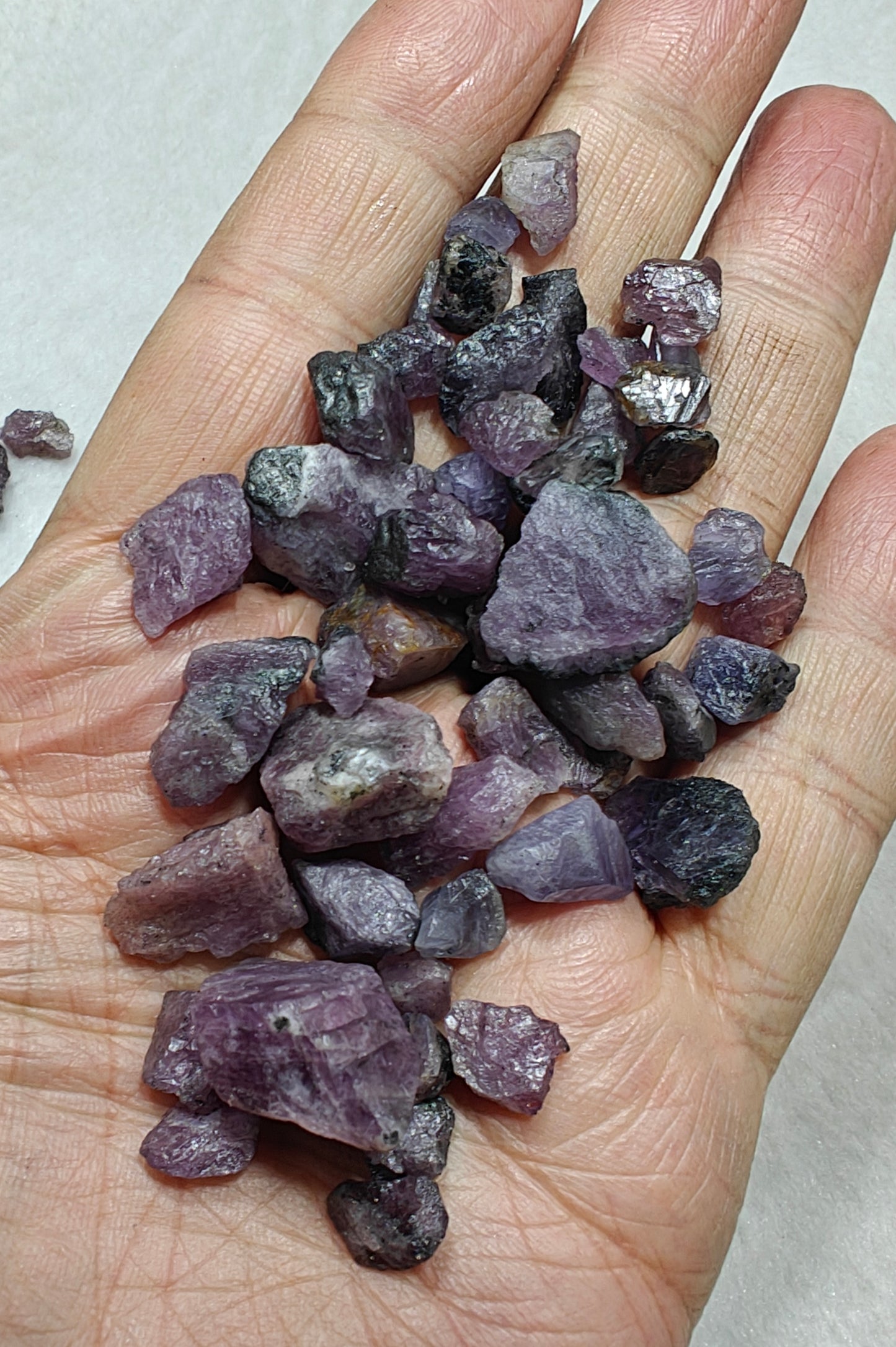 Natural fluorescent spinel collection 160 grams