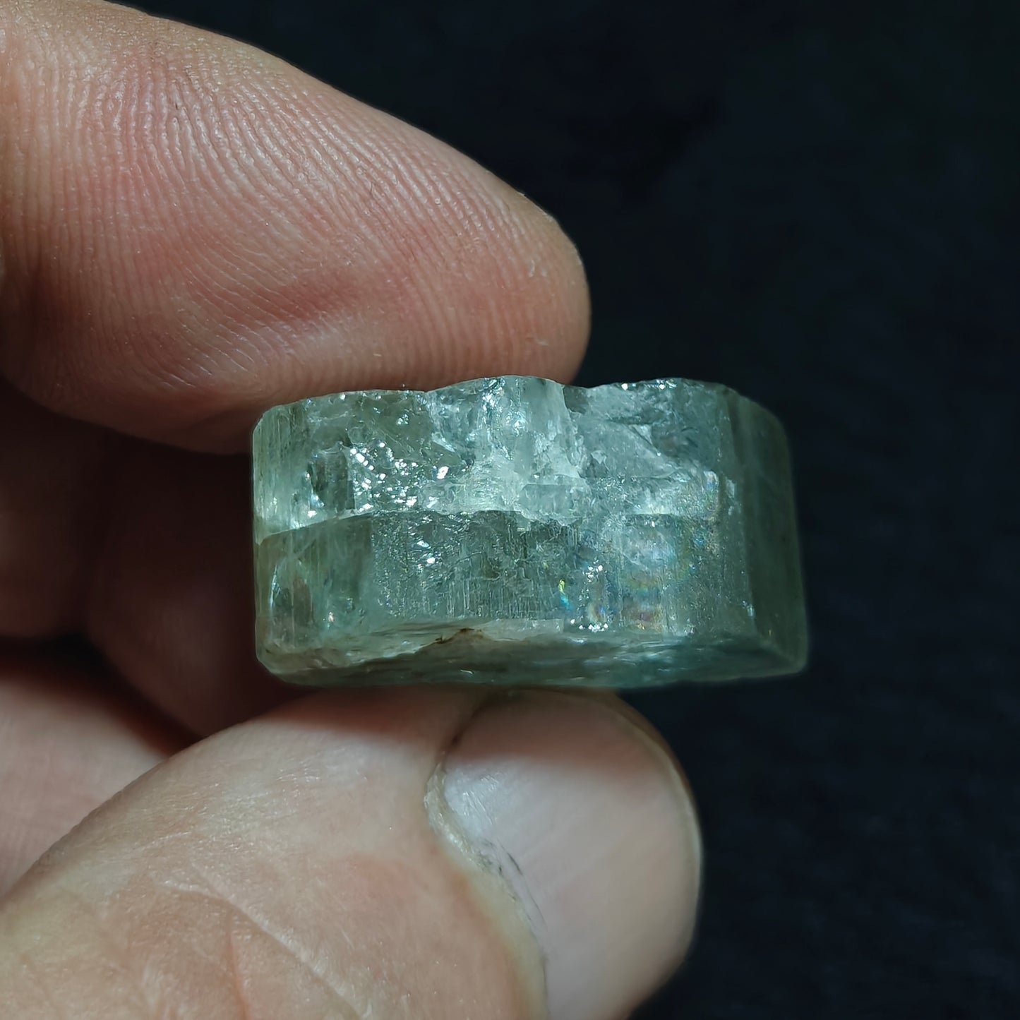 Natural green apatite crystal 14 grams