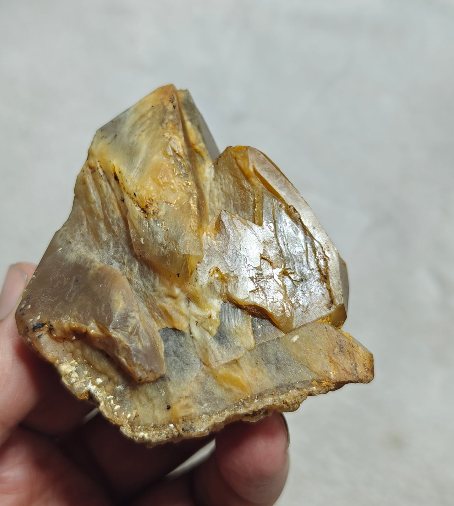 Astrophyllite included Quartz Crystals specimen 210 grams