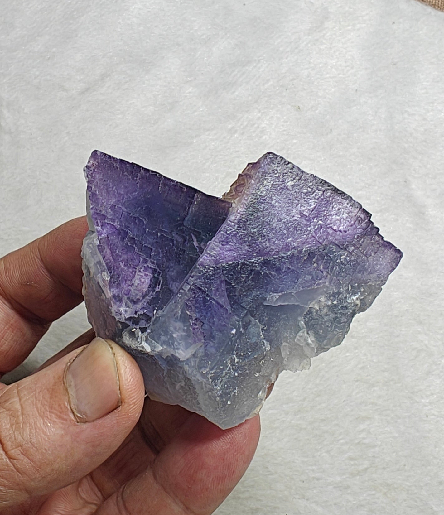 Natural Purple Fluorite with blueish zoning 190 grams