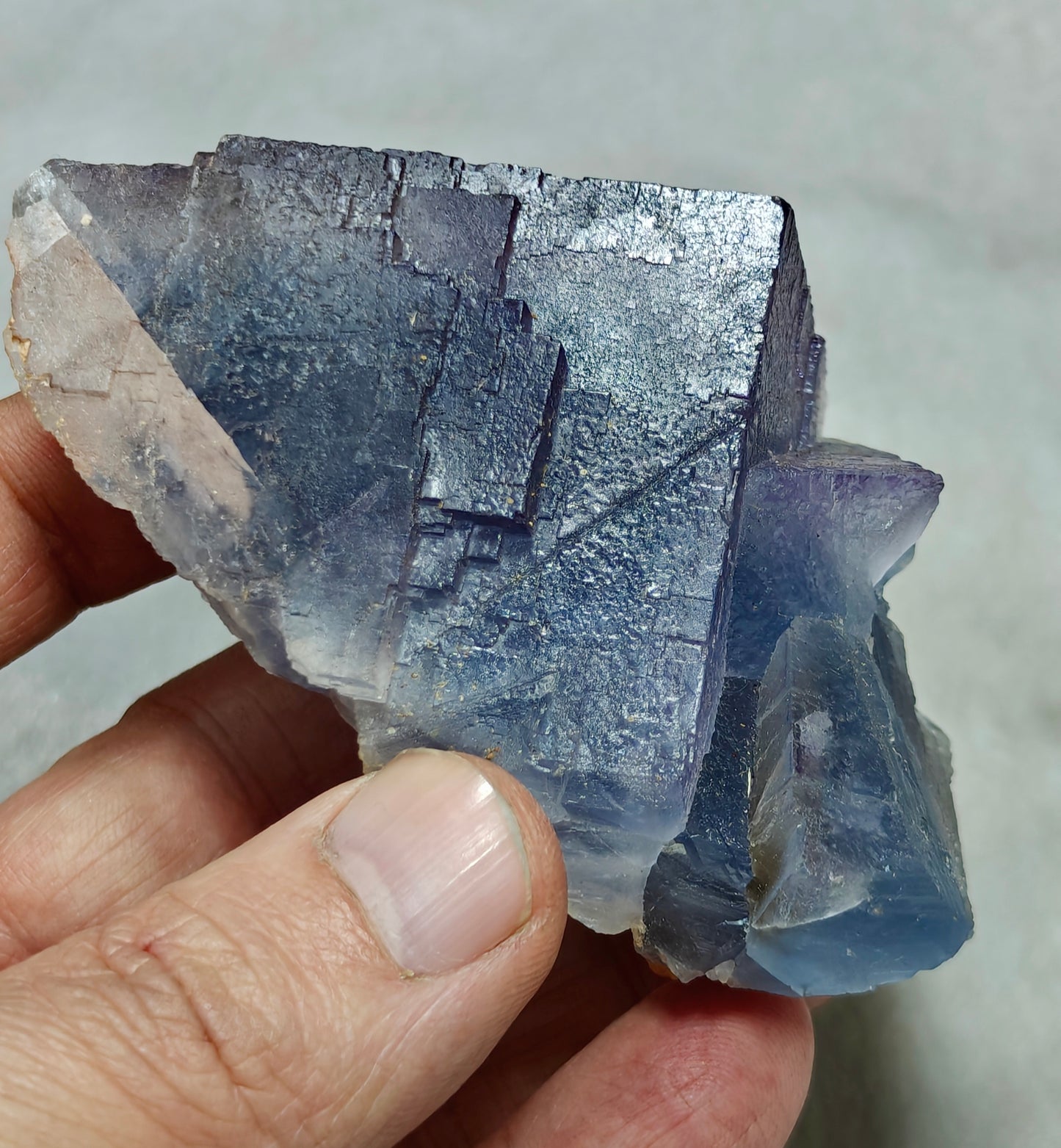 Purple and Blue phantom like Fluorite 330 grams
