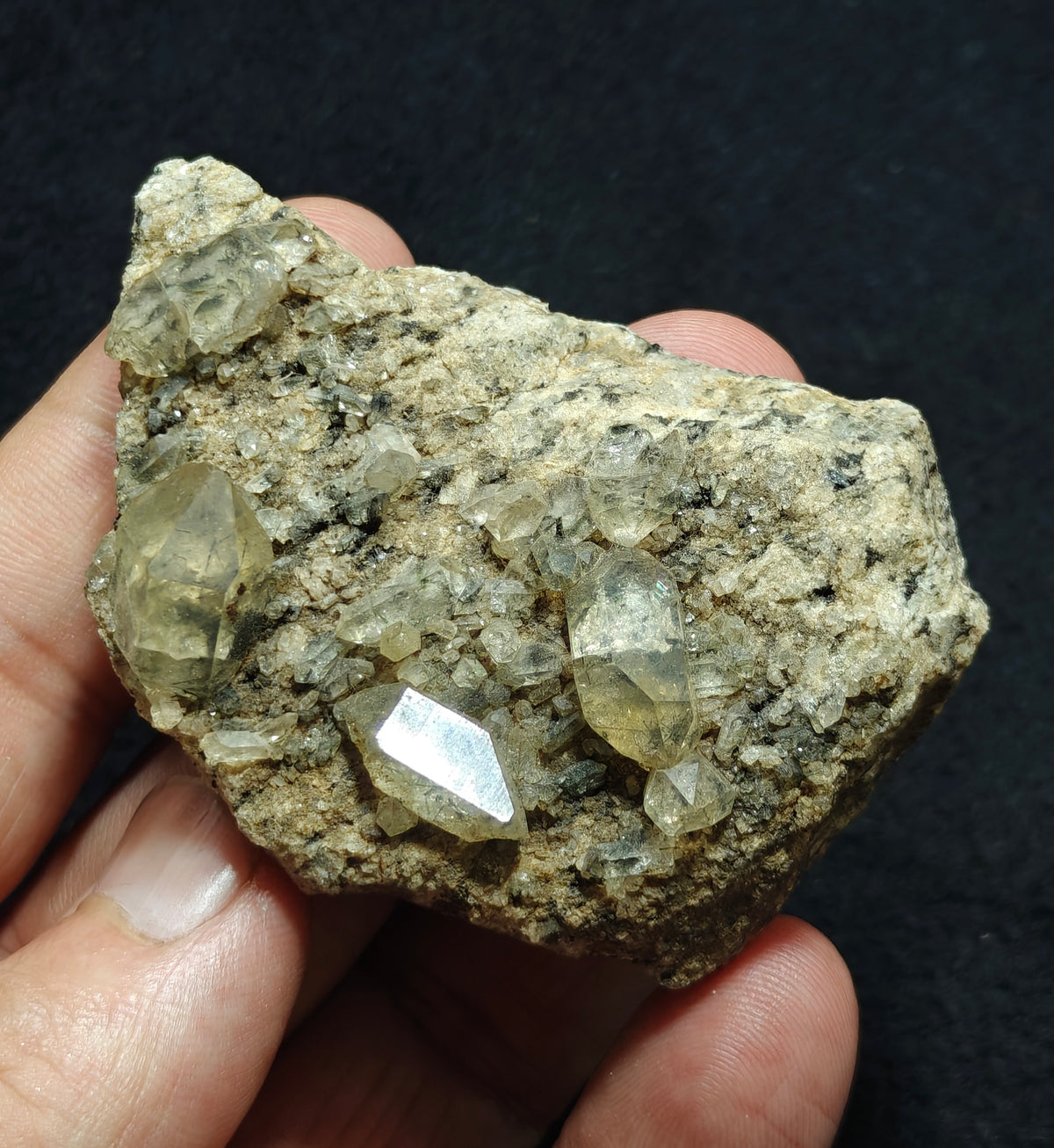 aegirine included Quartz Crystals cluster 95 grams