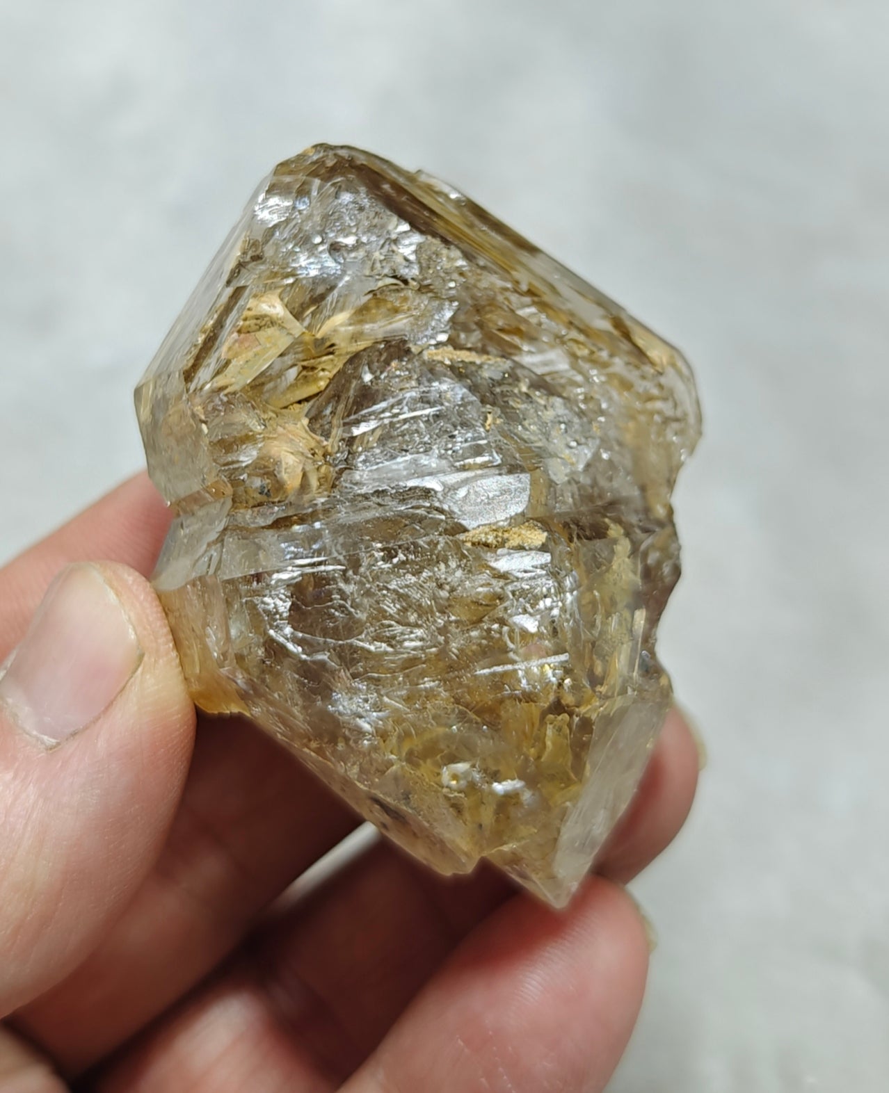 Fenster window Quartz Crystal with clay inclusions 103 grams