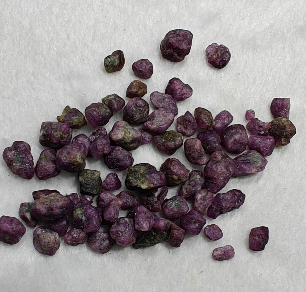 Natural ruby corundum crystals 50 grams