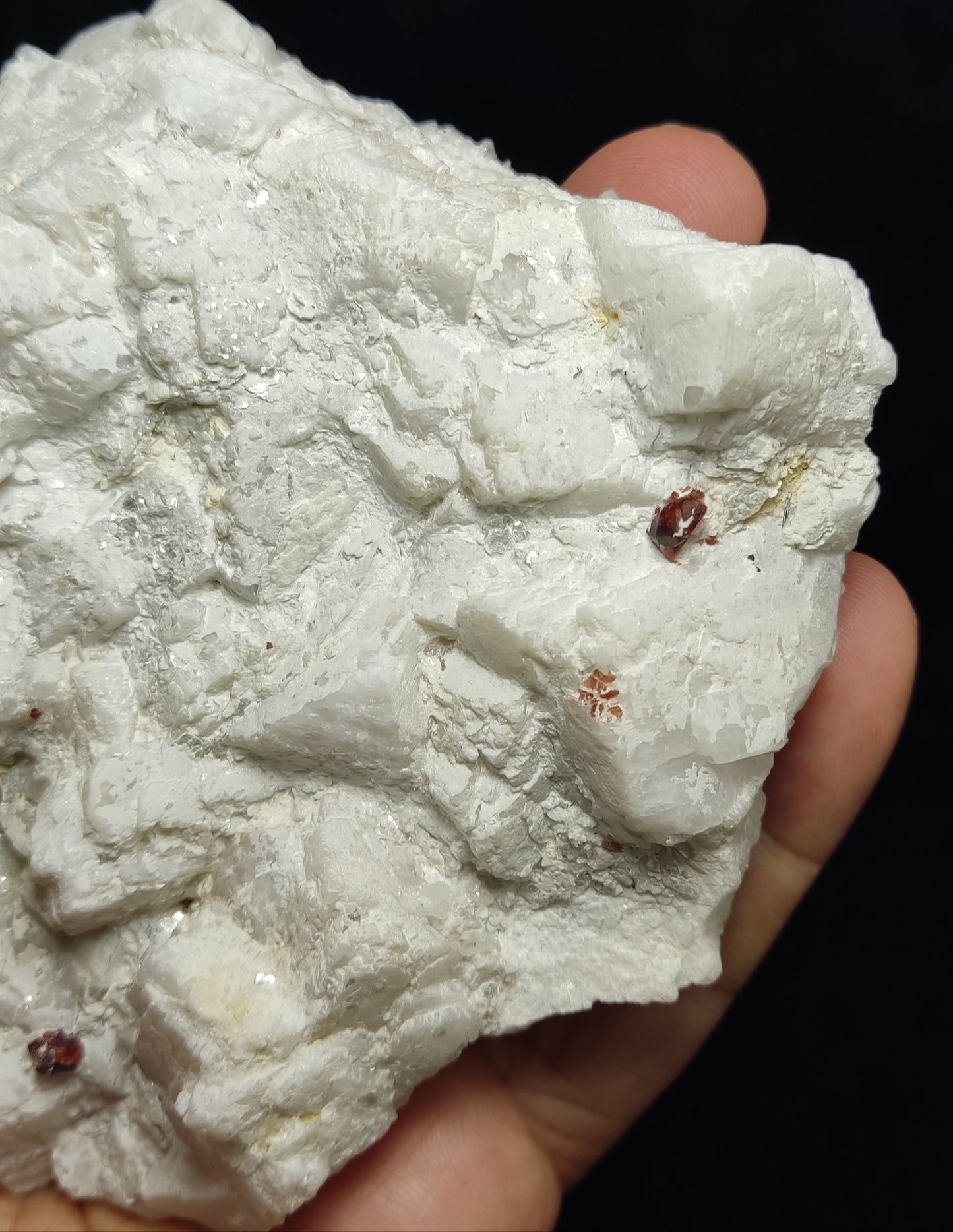 Spessartine Garnets on Matrix with terminated Quartz 347 grams