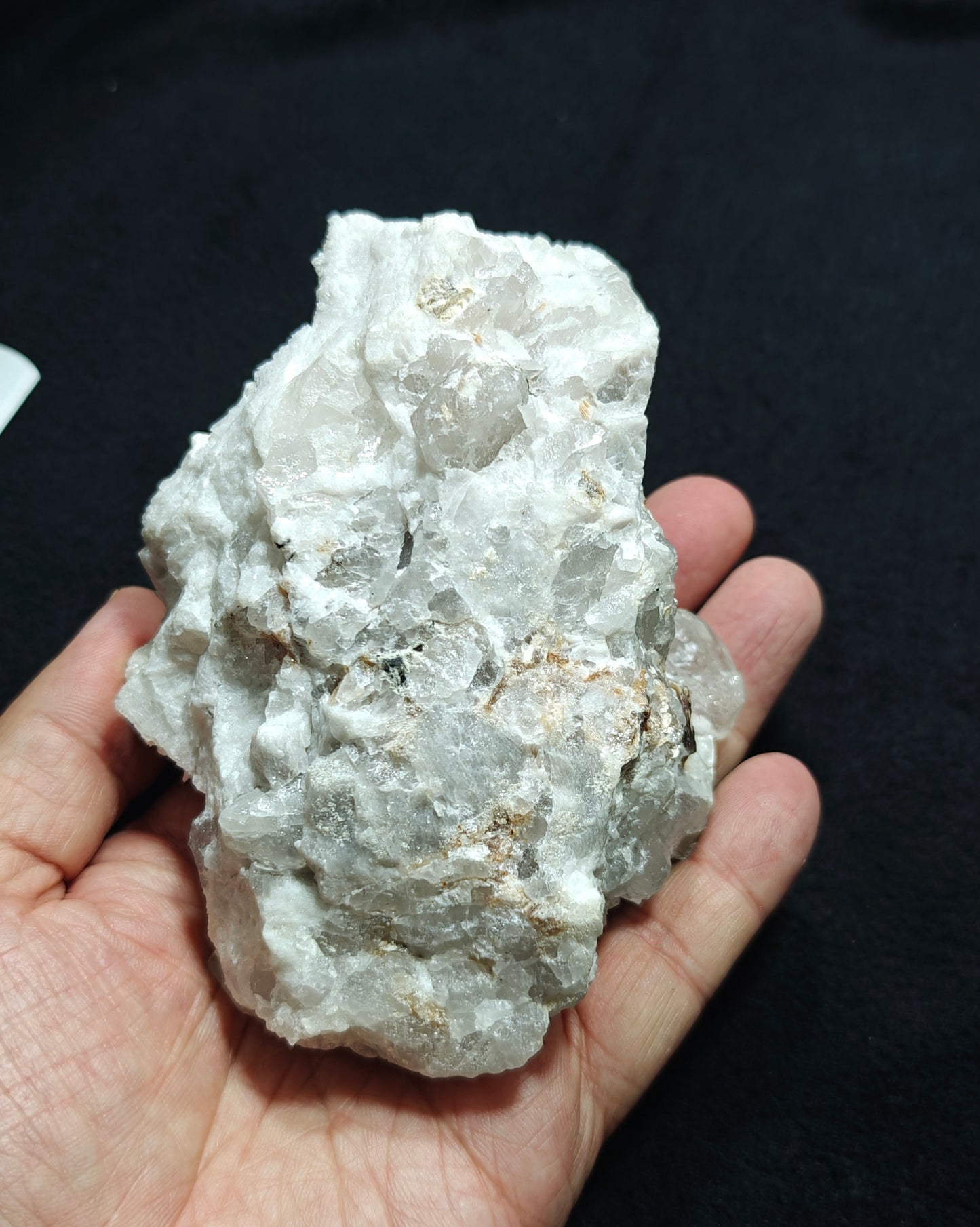Amazing specimen of albit, quartz, mica and tiny rare microlites on matrix 610 grams
