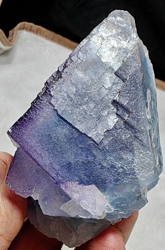 Purple and Blue phantom like Fluorite 330 grams