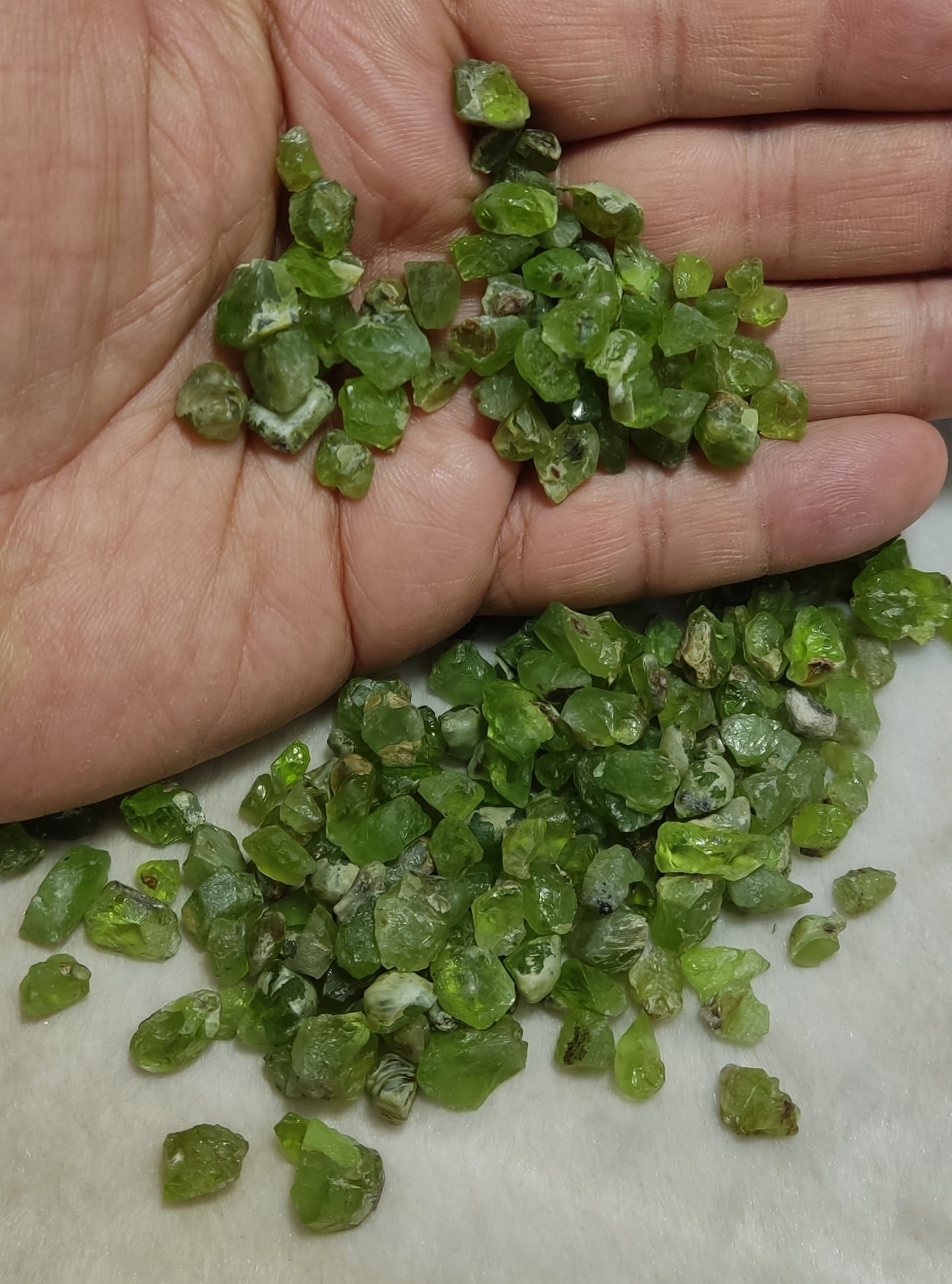 Natural rough peridot 100 grams