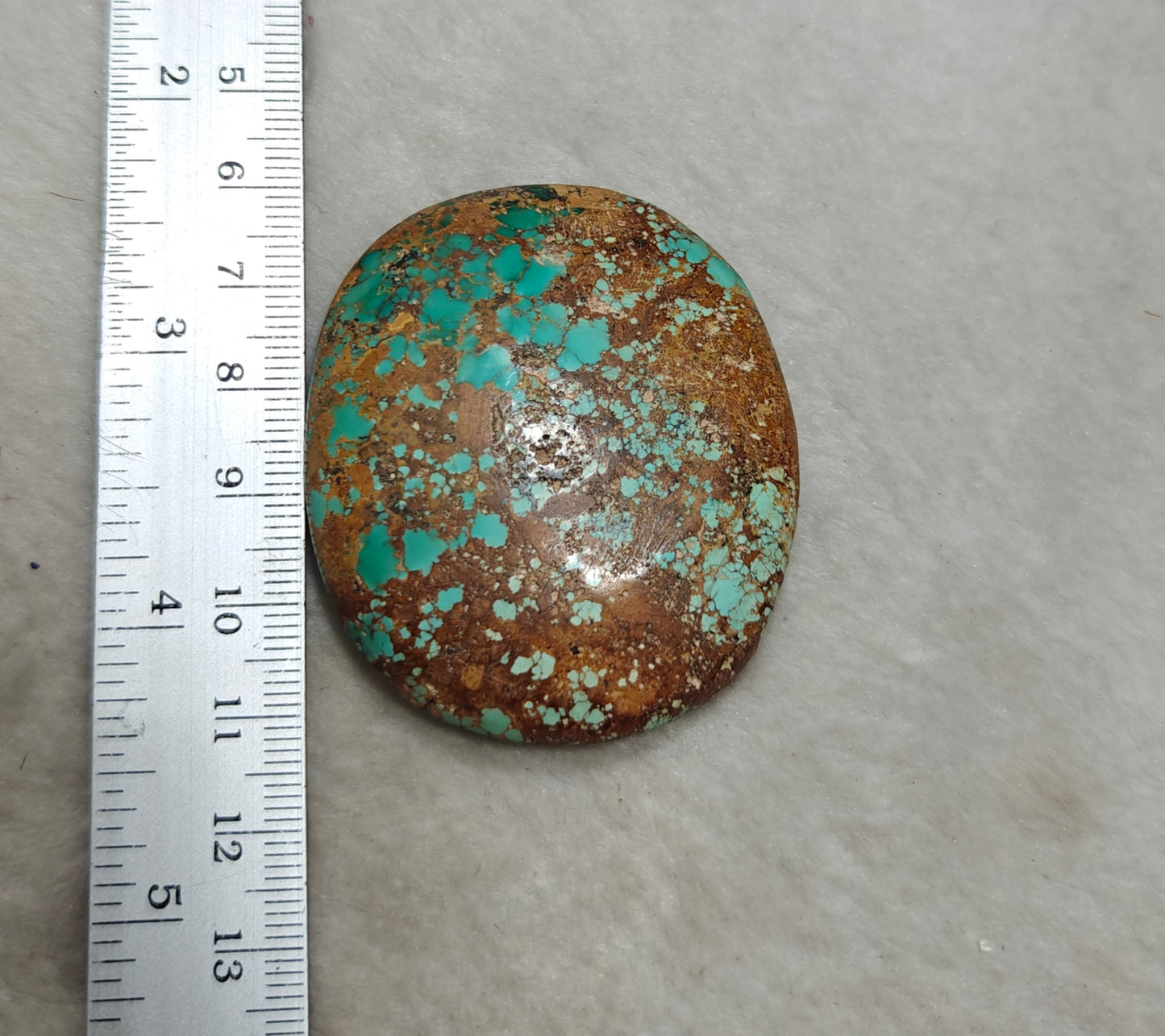 An amazing middle eastern natural turquoise Cabochon in matrix 44 grams
