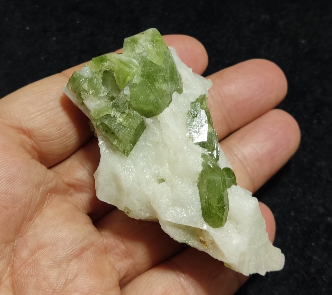 Green diopside crystals on matrix 100 grams