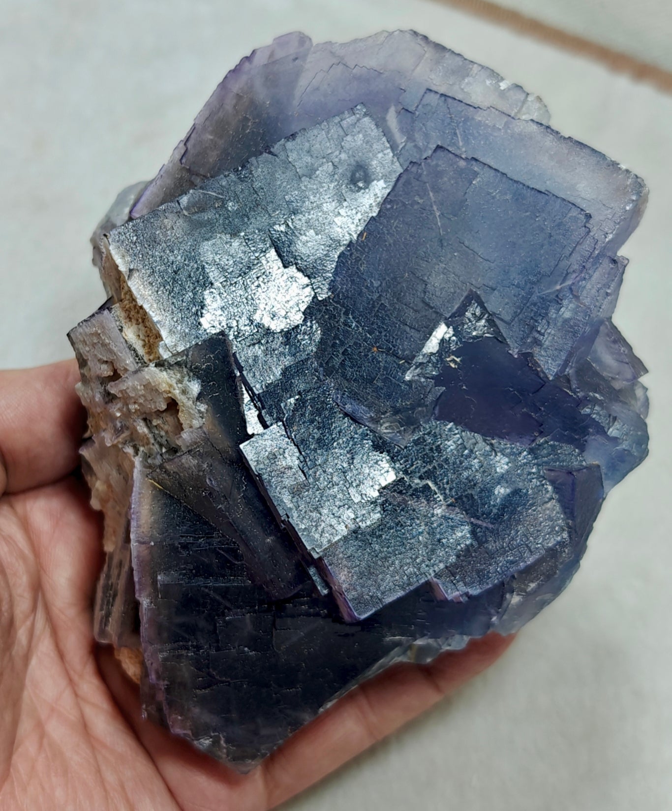 Purple Fluorite with Blue zoning 1050 grams