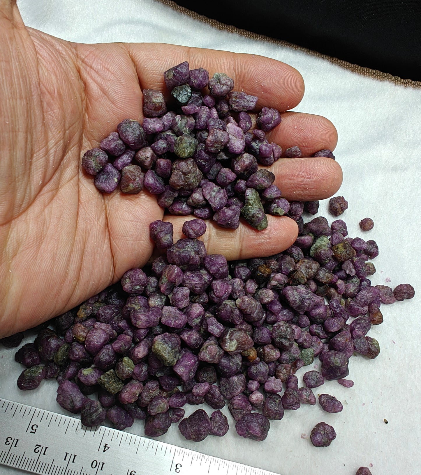 Natural ruby corundum crystals 350 grams