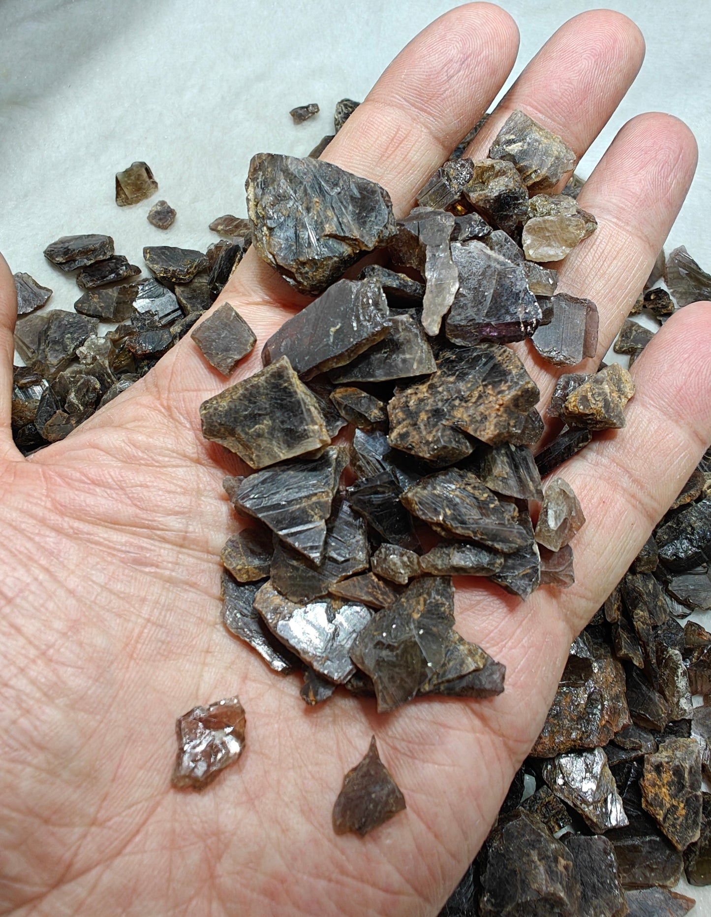 Natural rough axinite crystals 700 grams