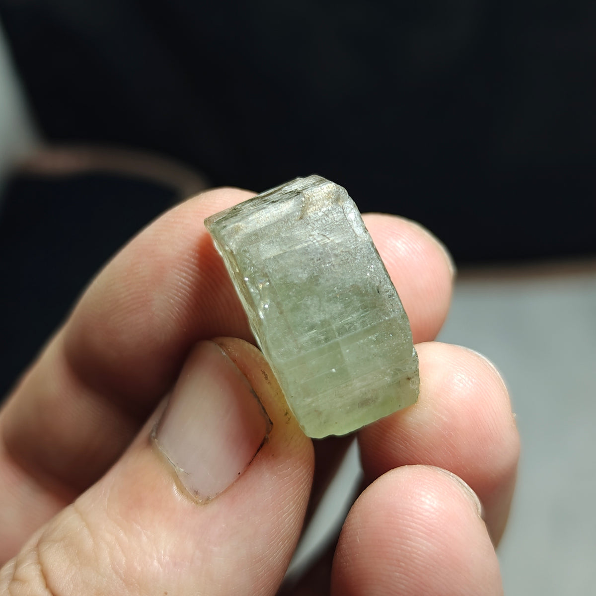 Natural green apatite crystal 13.5 grams