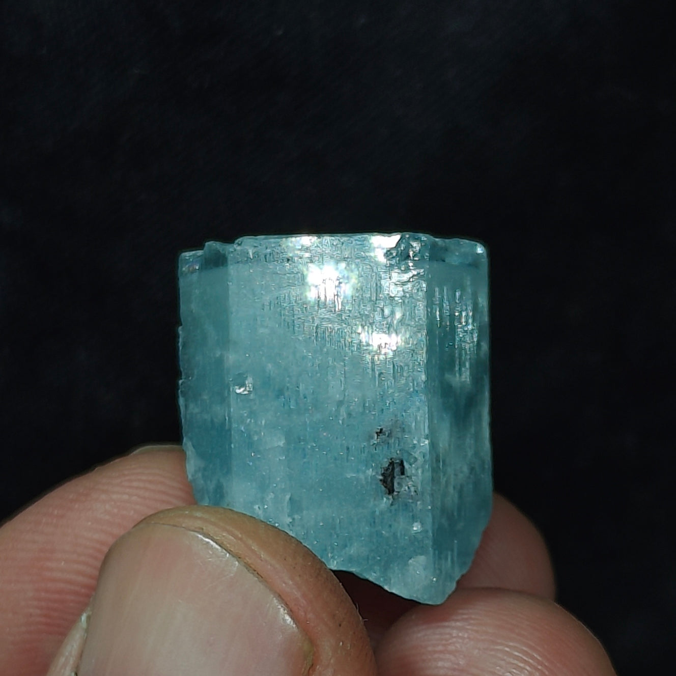 Afghanistan Aquamarine Crystal with tantalite 10 grams
