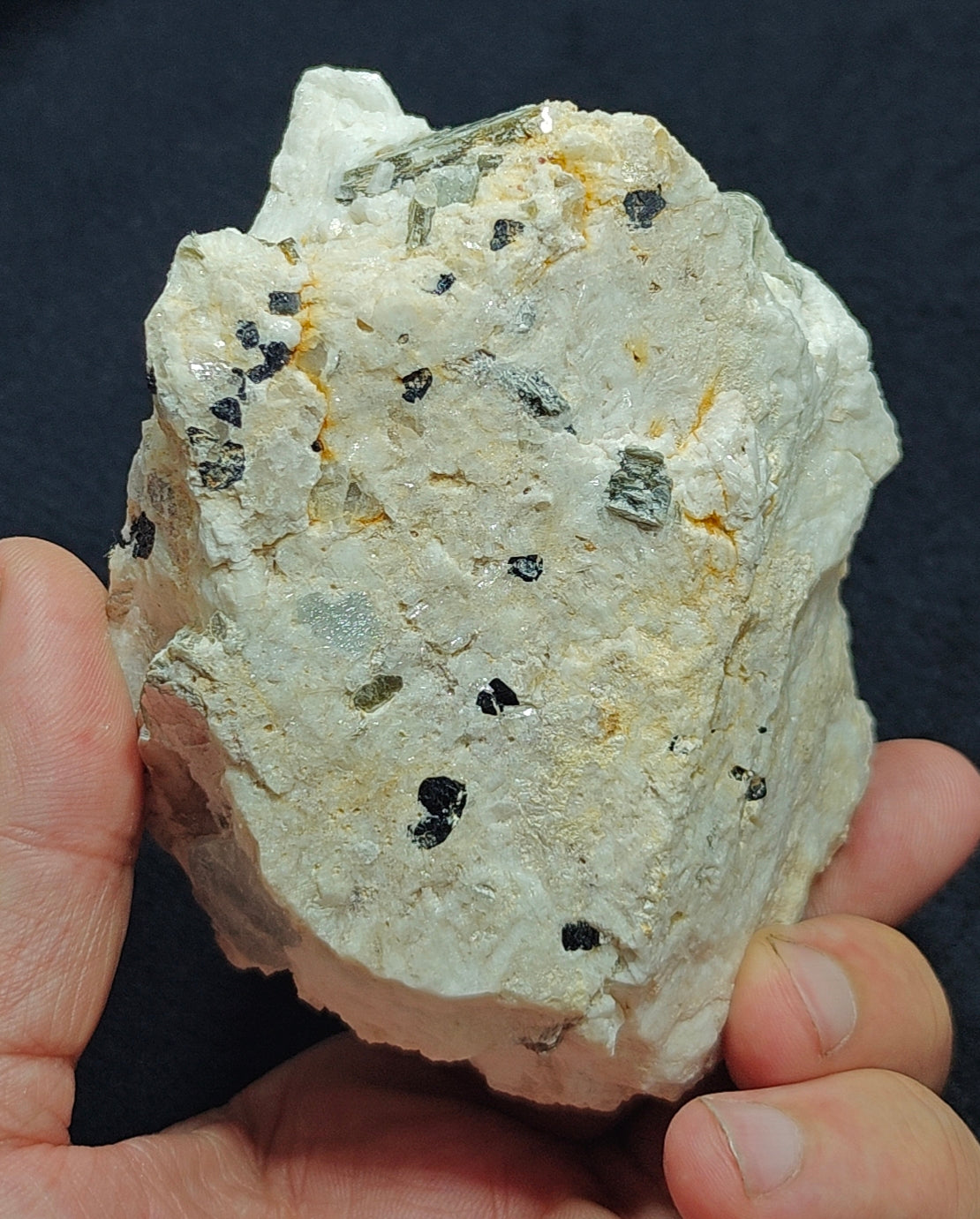 Afghanistan Aquamarine Crystal on matrix with albite 500 grams