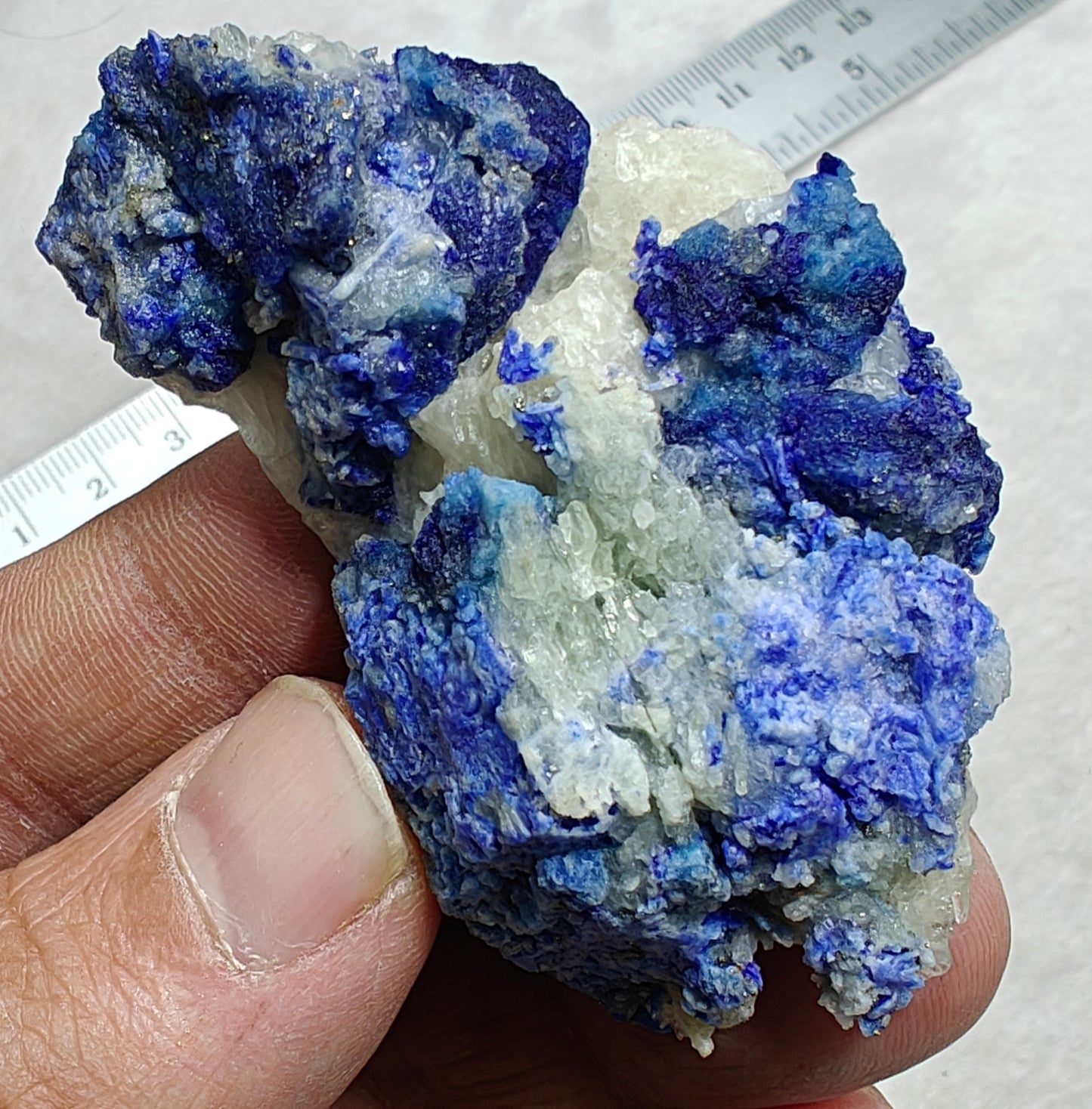 Afghanite/Lazurite on matrix with Calcite 55 grams