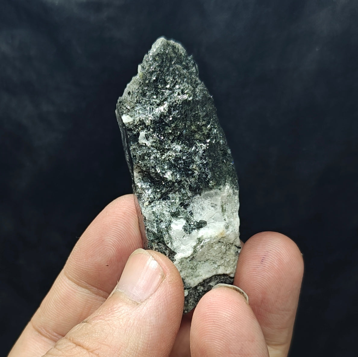 Terminated Chlorite Rutile Etched Quartz crystal 49 grams