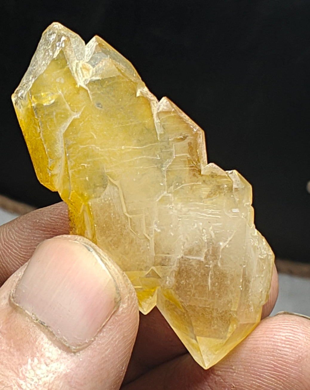 Natural iron included yellow faden quartz 24 grams