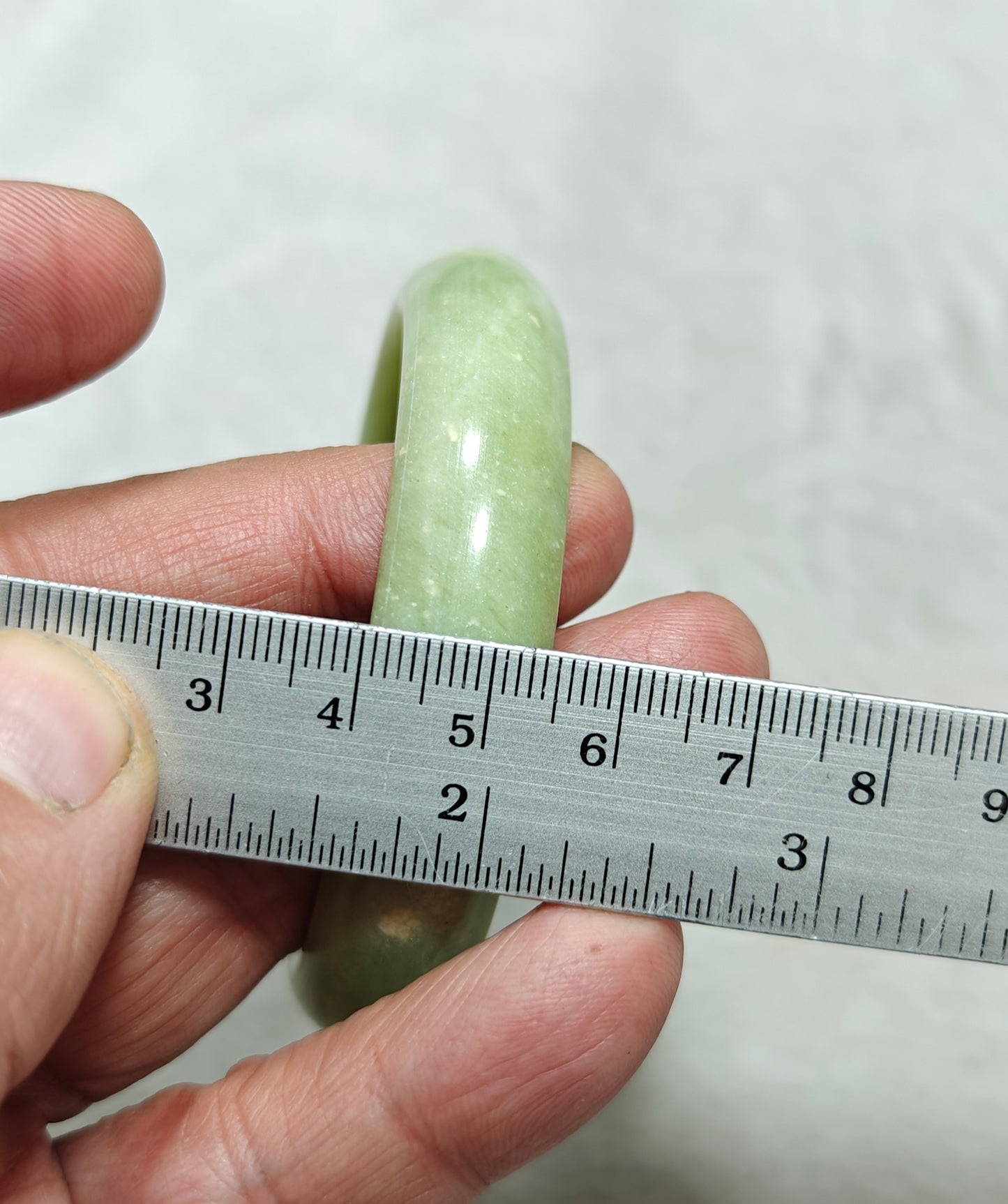 65 mm Size natural serpentine Bangle olive green color