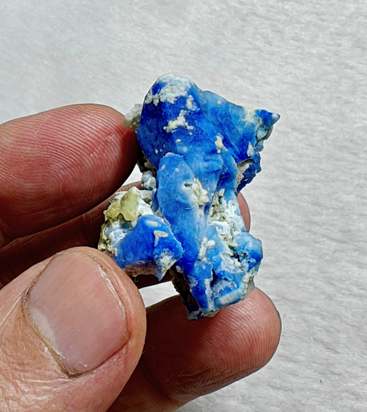 Afghanite Fluorescent specimen with calcite  19 grams