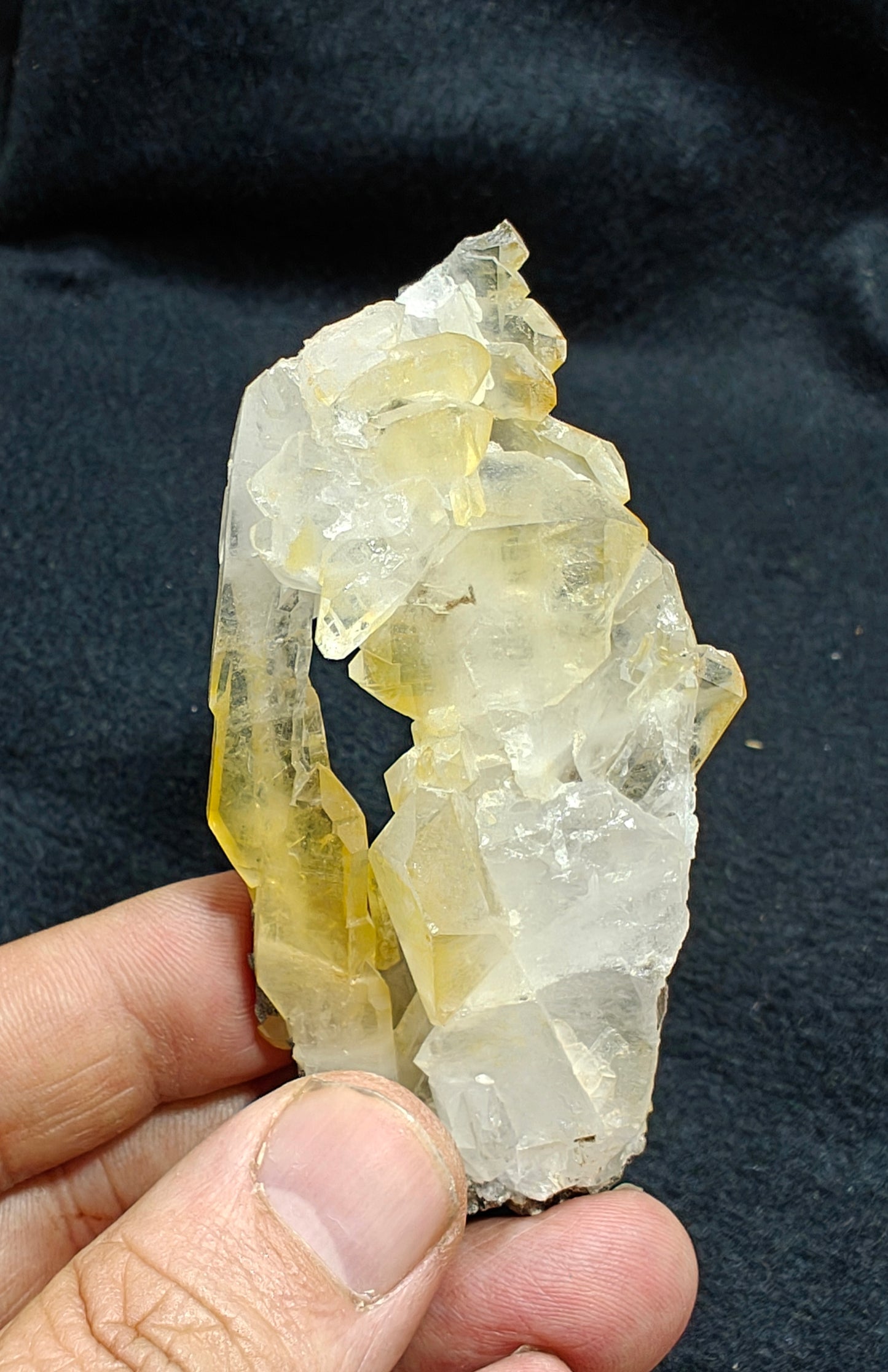 Natural iron included yellow faden quartz 80 grams