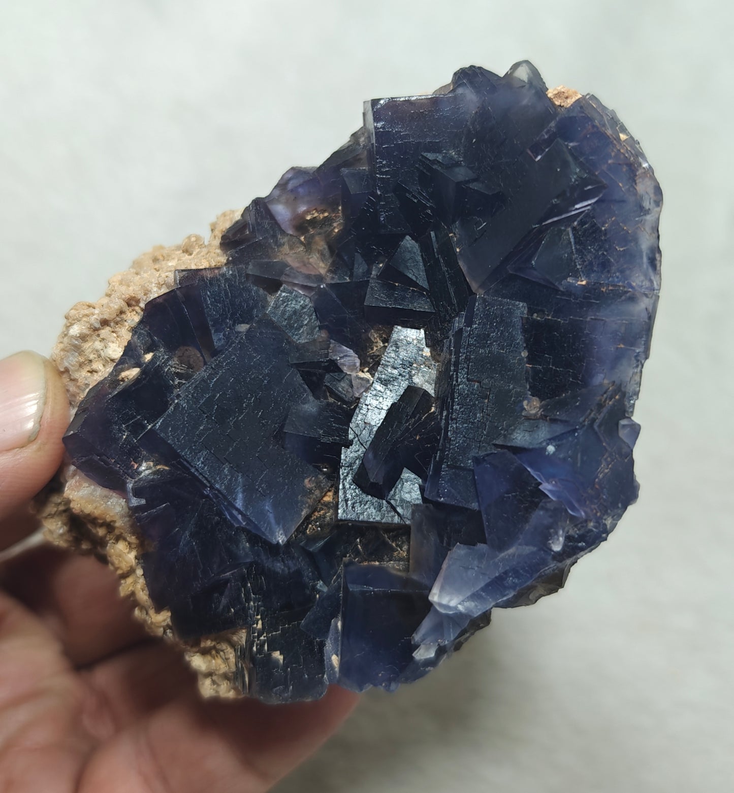 Dark purple Fluorite specimen 259 grams