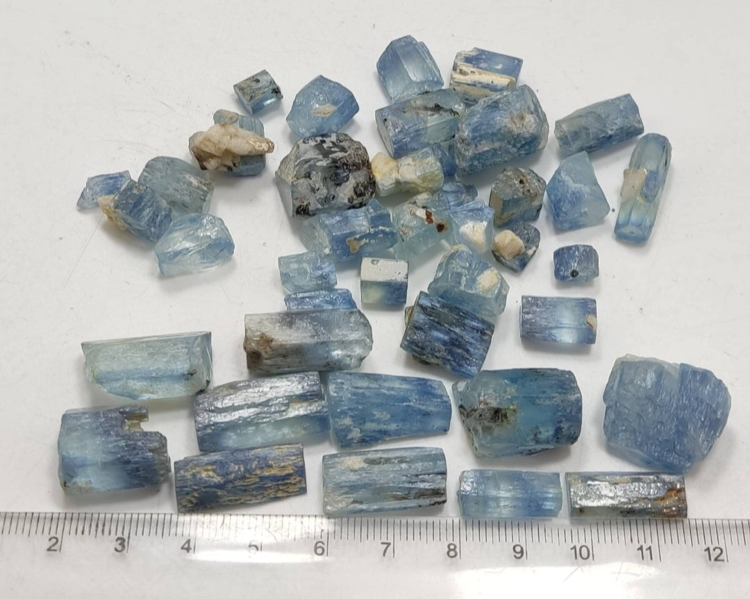 Aquamarine crystals lot 73 grams