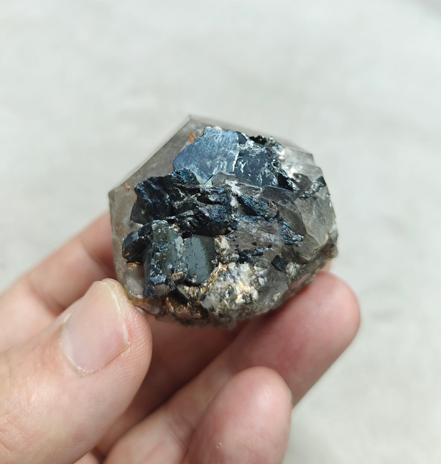 Quartz Crystal with associated hematite 128 grams