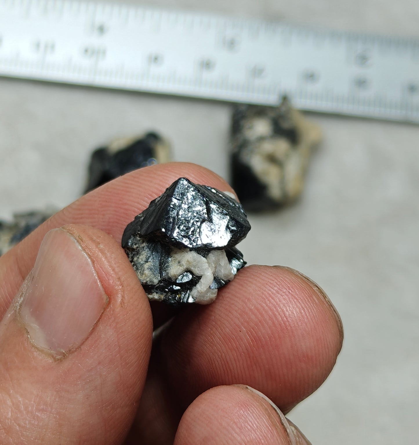 Collection of 5 cassiterite crystals 57 grams total weight