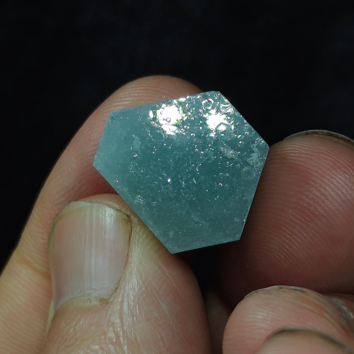 Afghanistan Aquamarine Crystal with tiny tantalite 45 carats