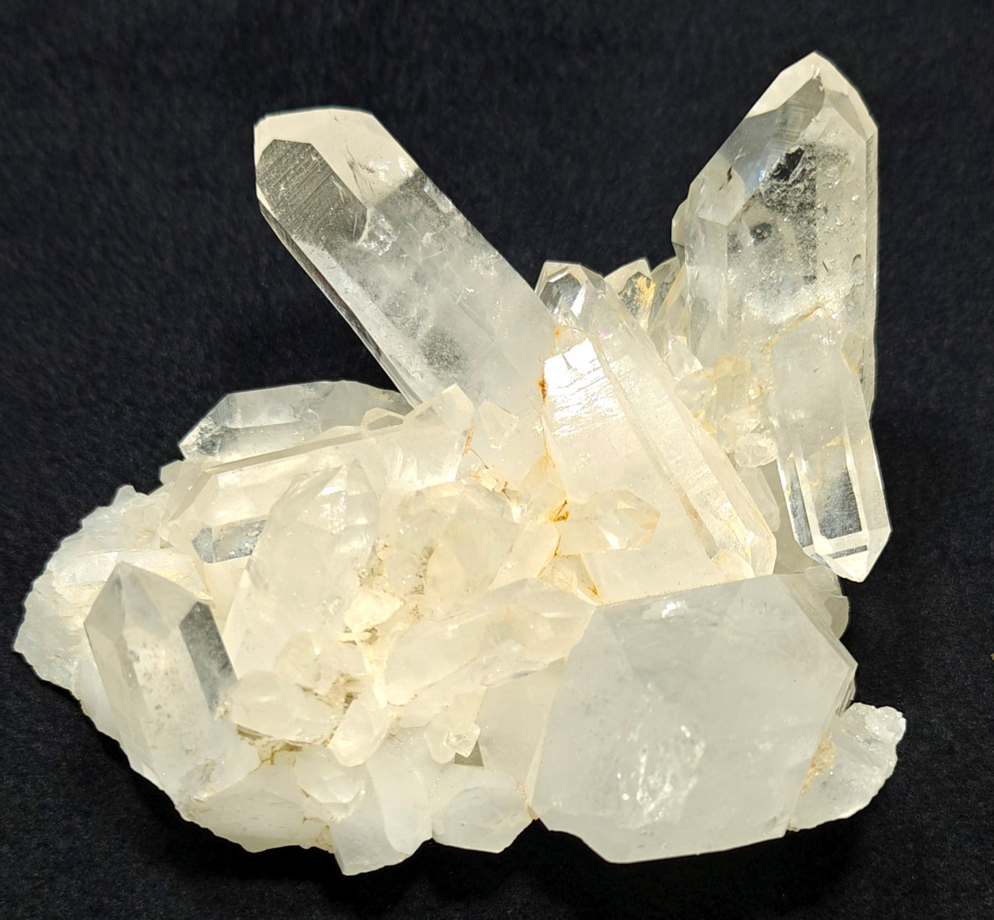 An amazing Quartz Crystals cluster with multiple Terminated Quartz Crystals 552 grams