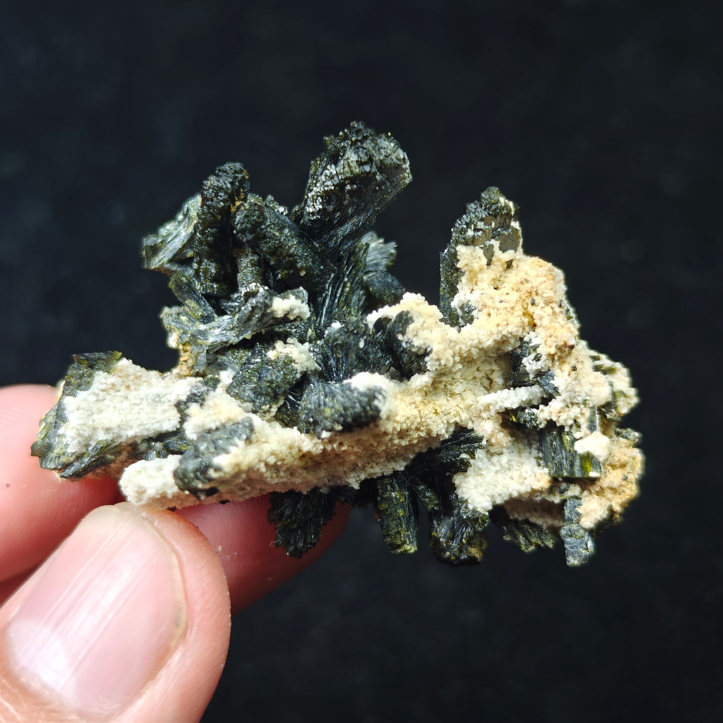 Natural epidote cluster on matrix 24 grams