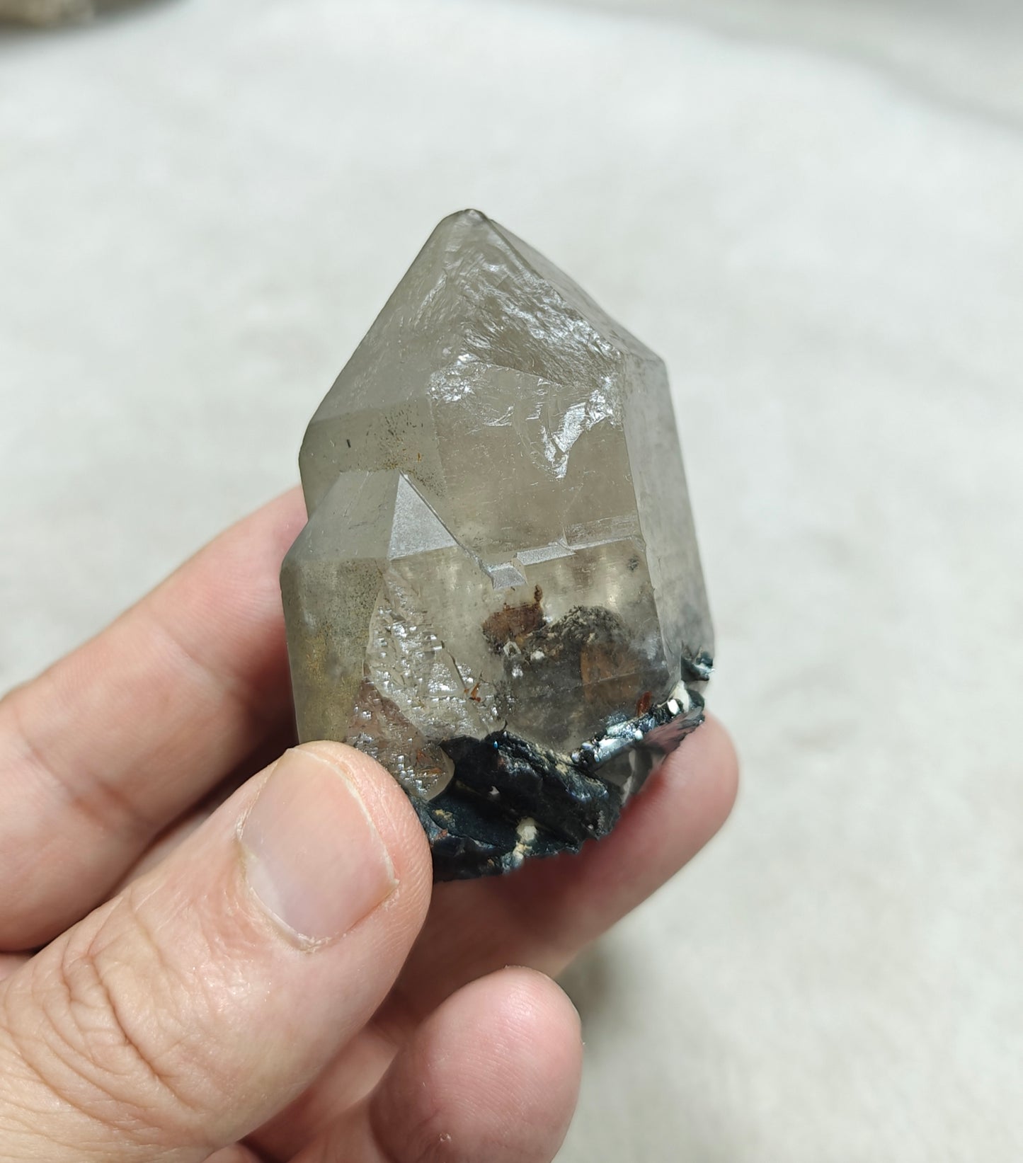 Quartz Crystal with associated hematite 128 grams