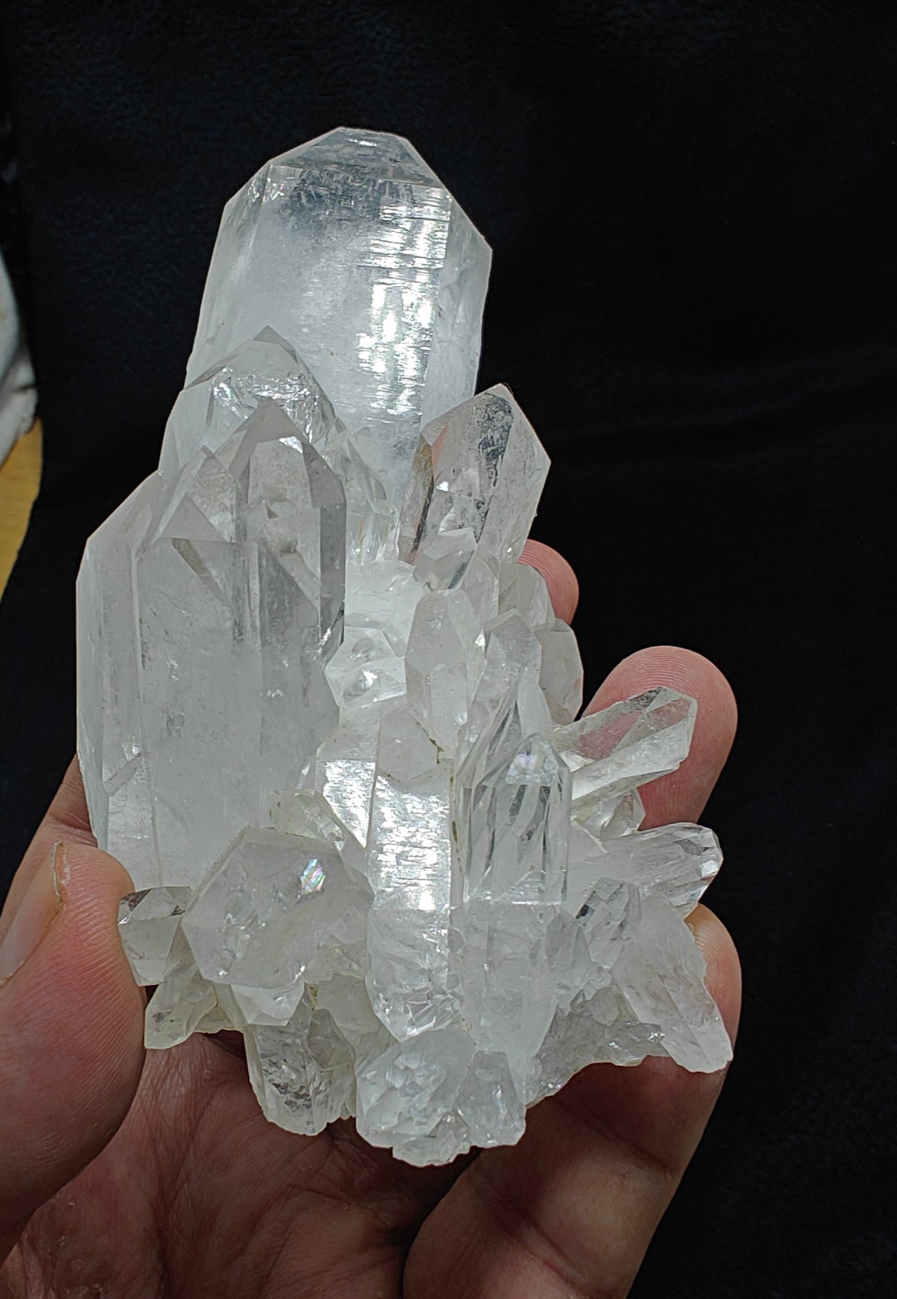 Quartz crystals cluster 378 grams
