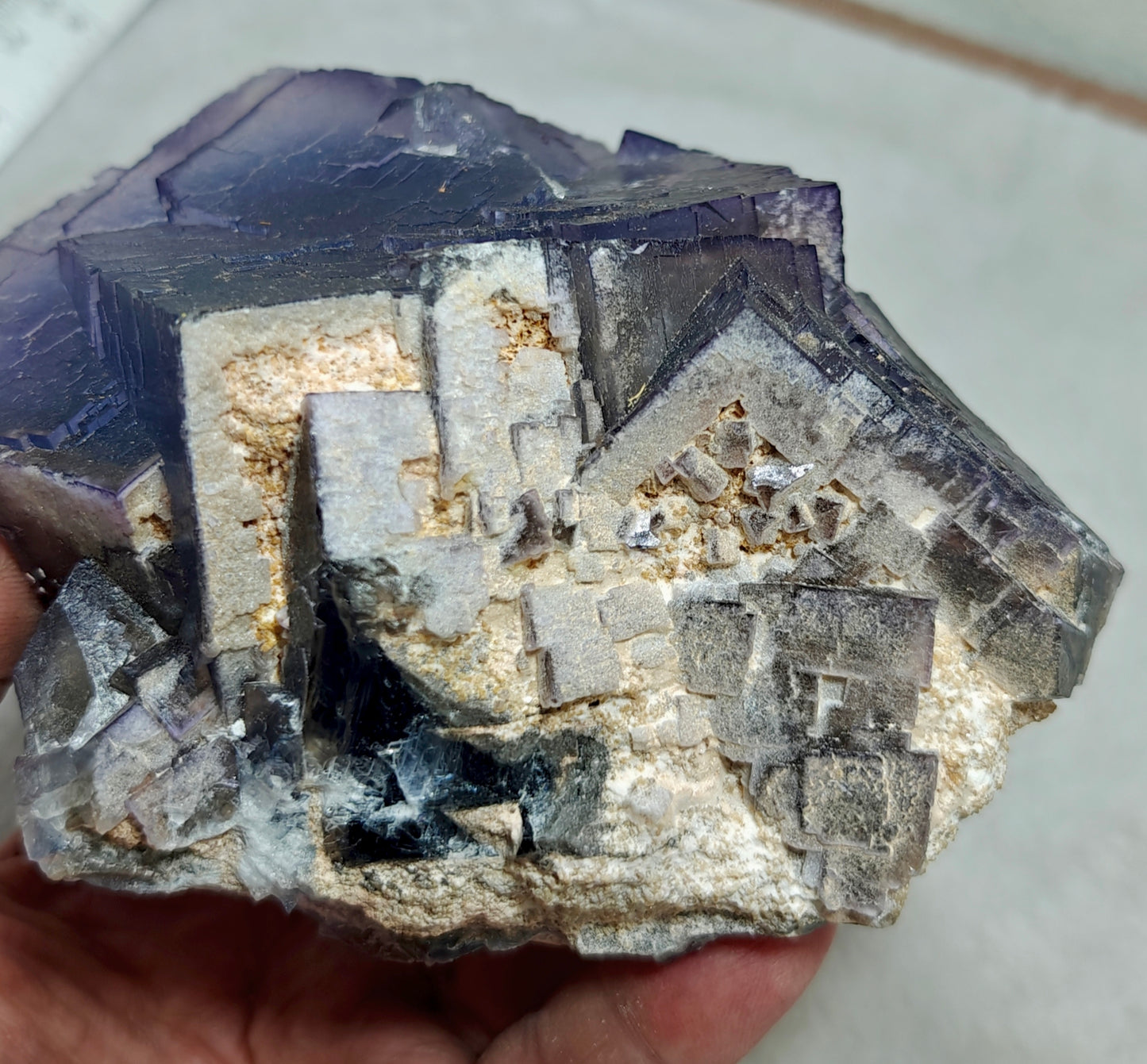 Purple Fluorite with Blue zoning 1050 grams