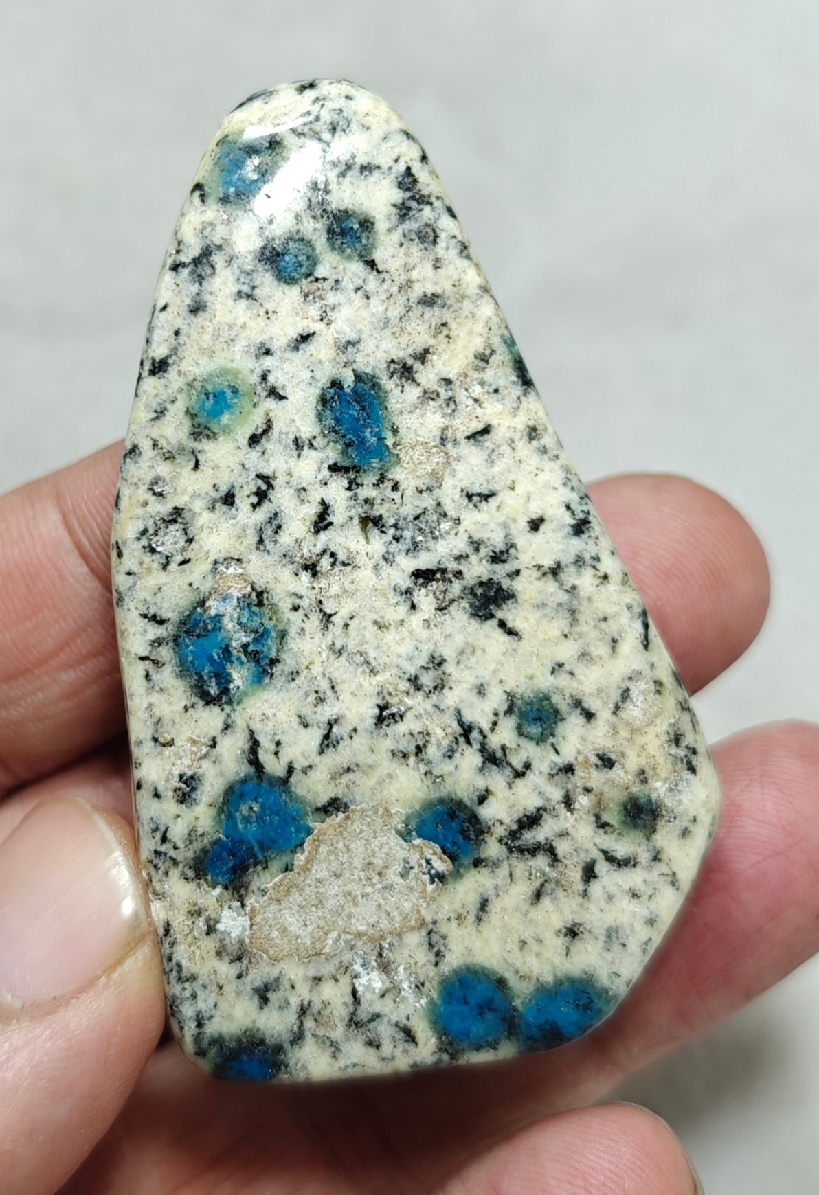 Natural K2 Stone Azurite Granite Tumble Freeform 62 grams