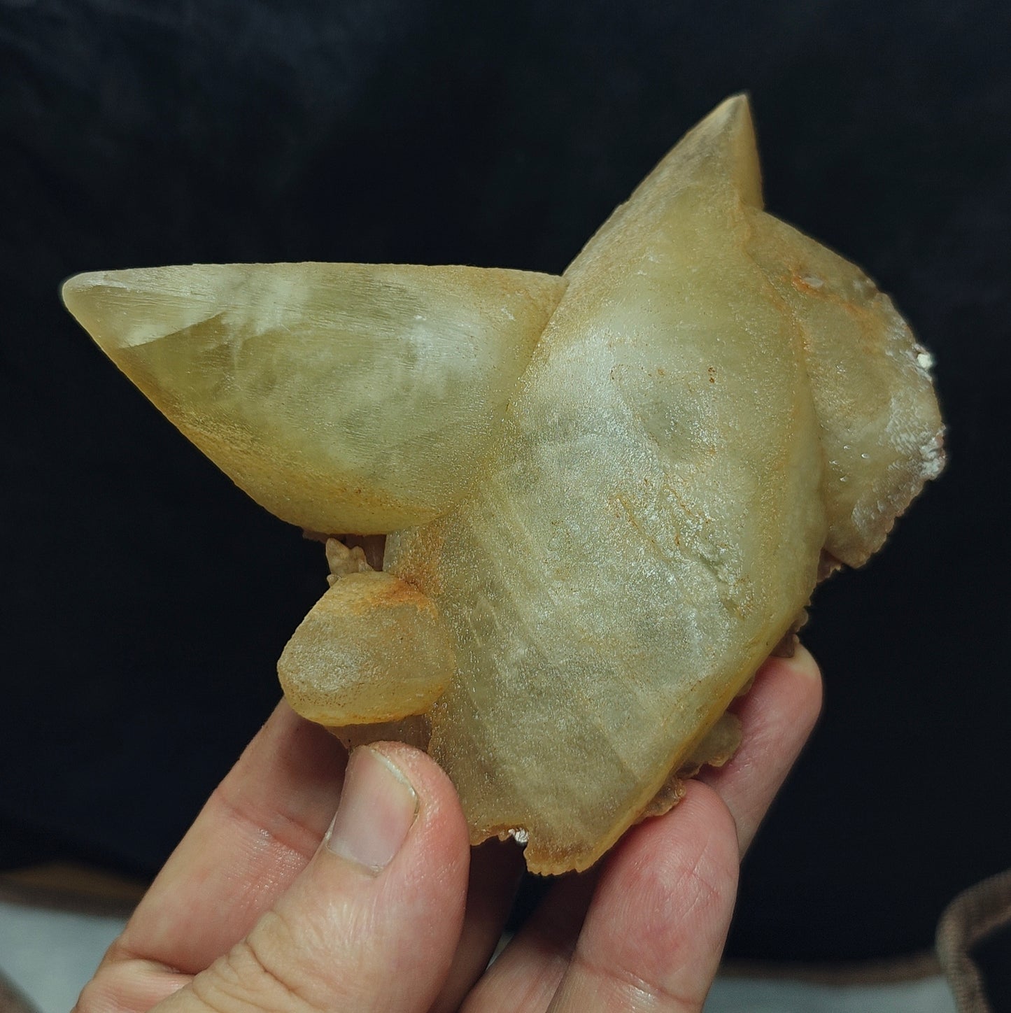 Natural Dogtooth calcite cluster beautiful terminations 415 grams