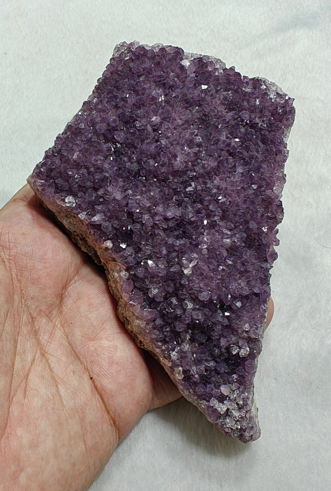 Single Beautiful Drusy Amethyst crystals Cluster plate 383 grams